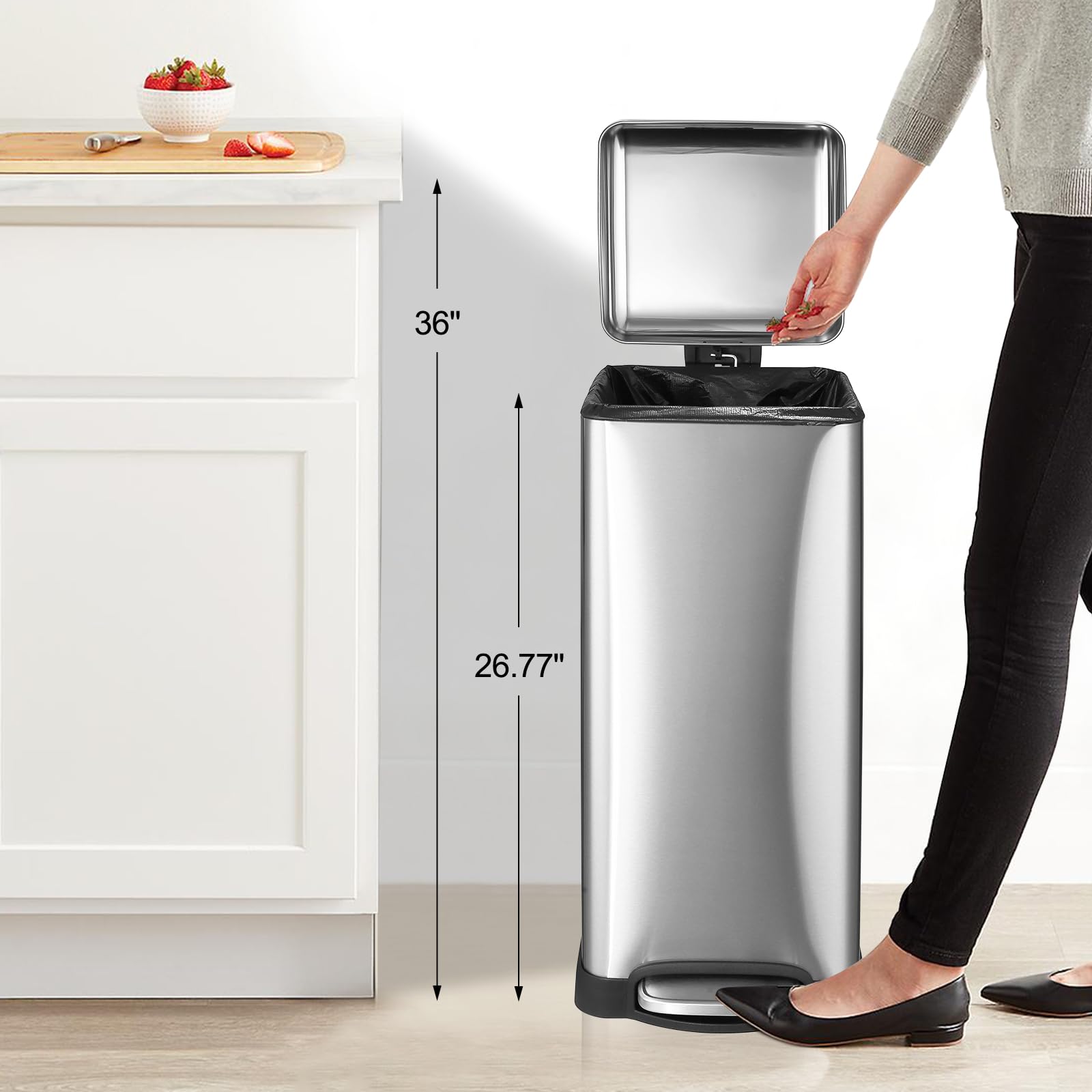8Gallon 30L Kitchen Trash Can