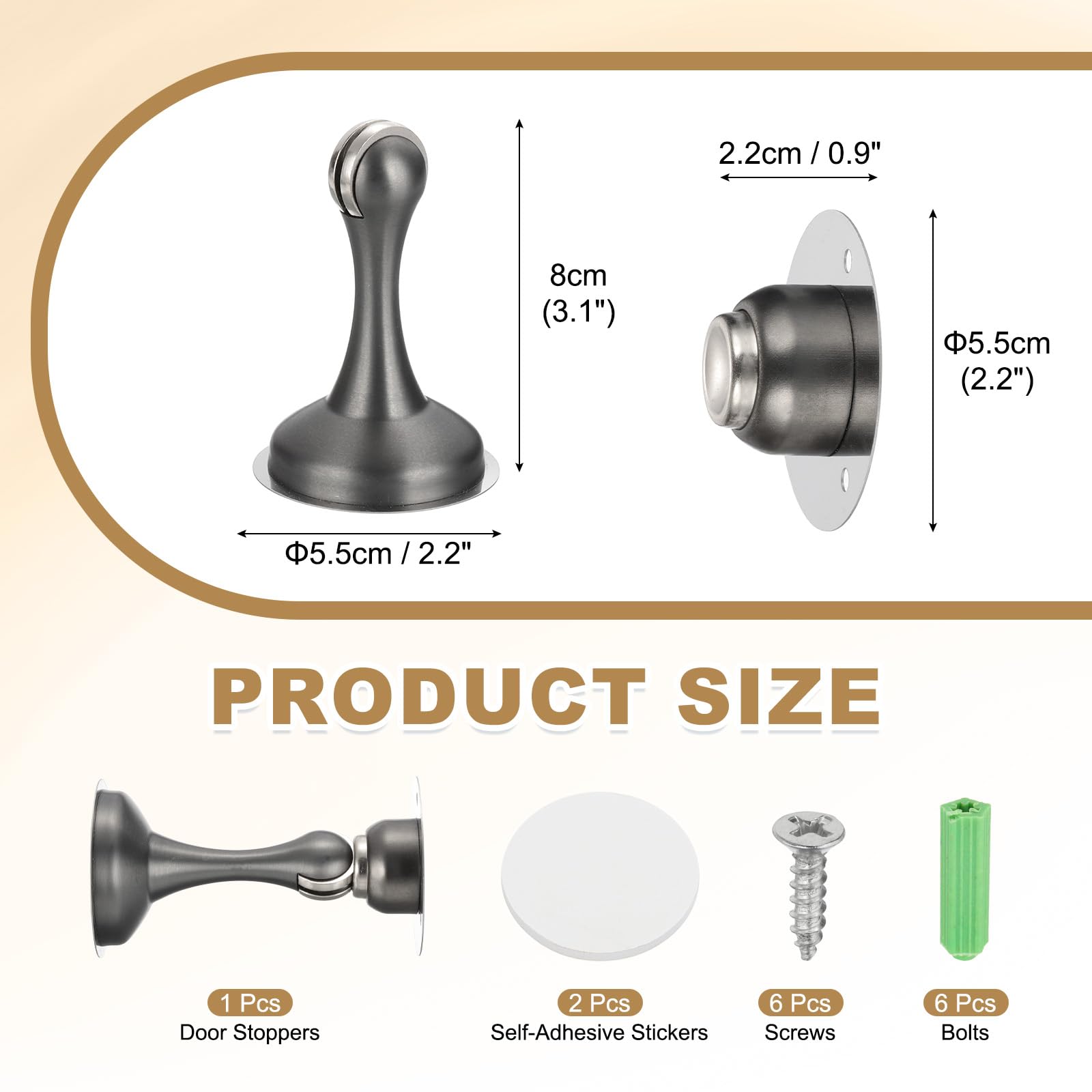 Magnetic Door Stoppers Stainless Steel Door Stops