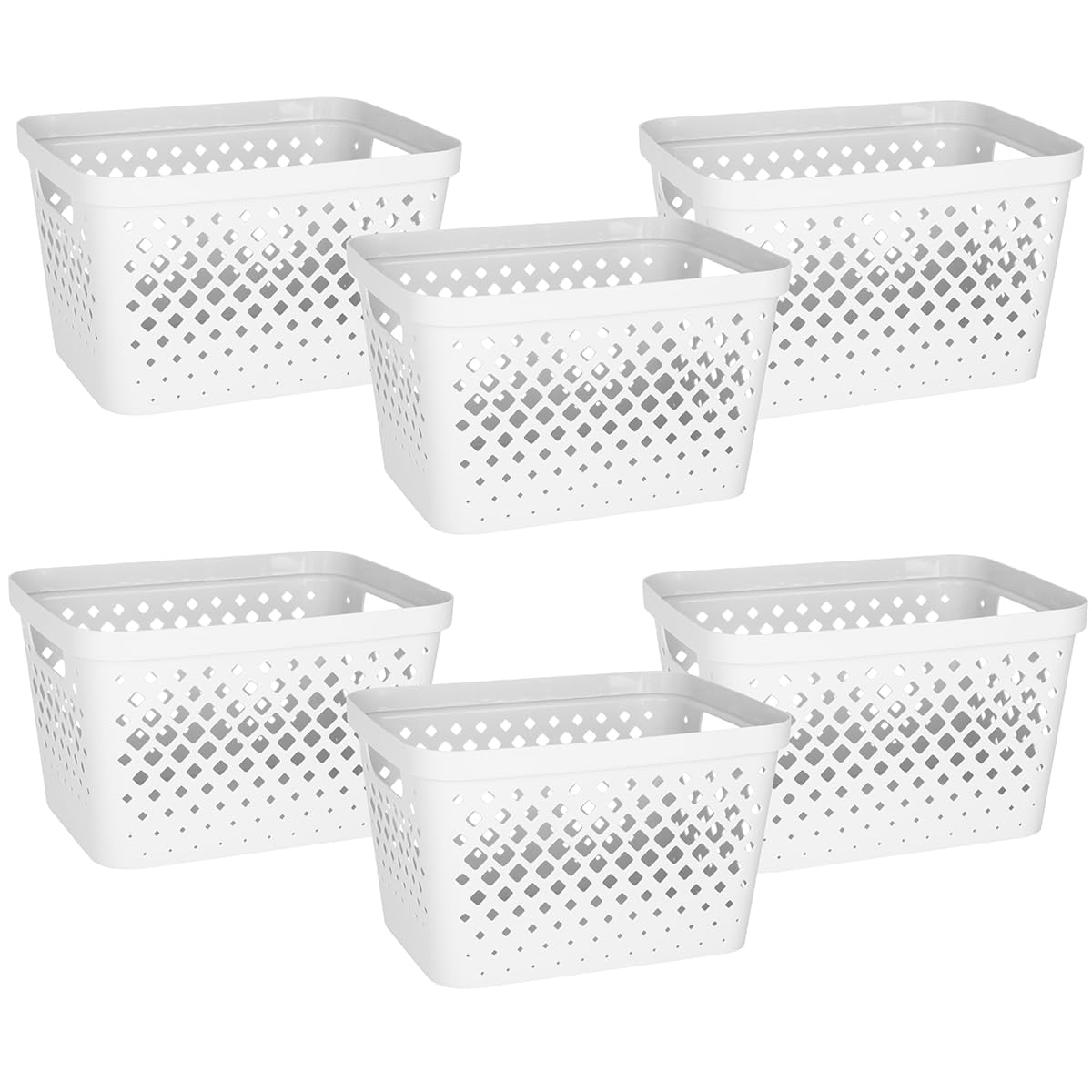 Plastic Storage Basket Set (6 Count)
