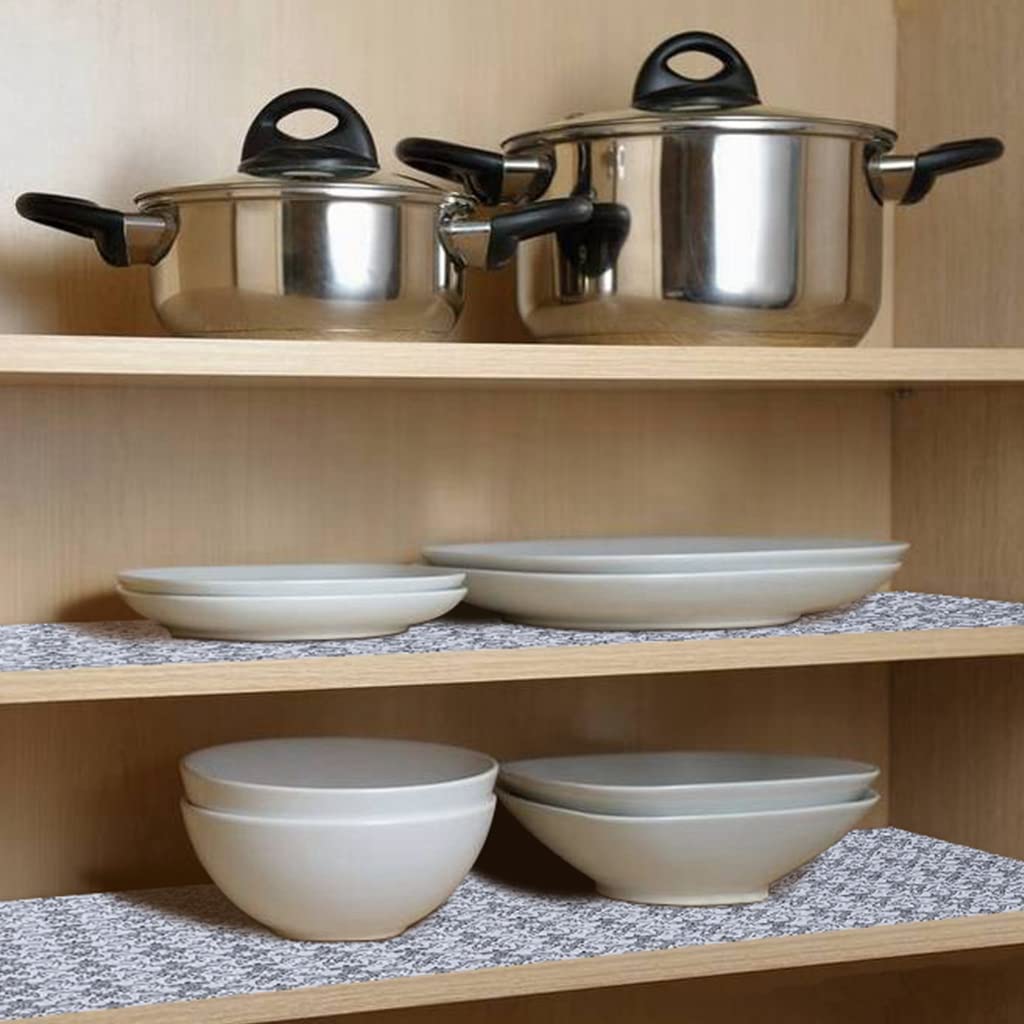 12" W x 120" L Floral Drawer and Shelf Liner for Cabinets (10 Sq Ft)