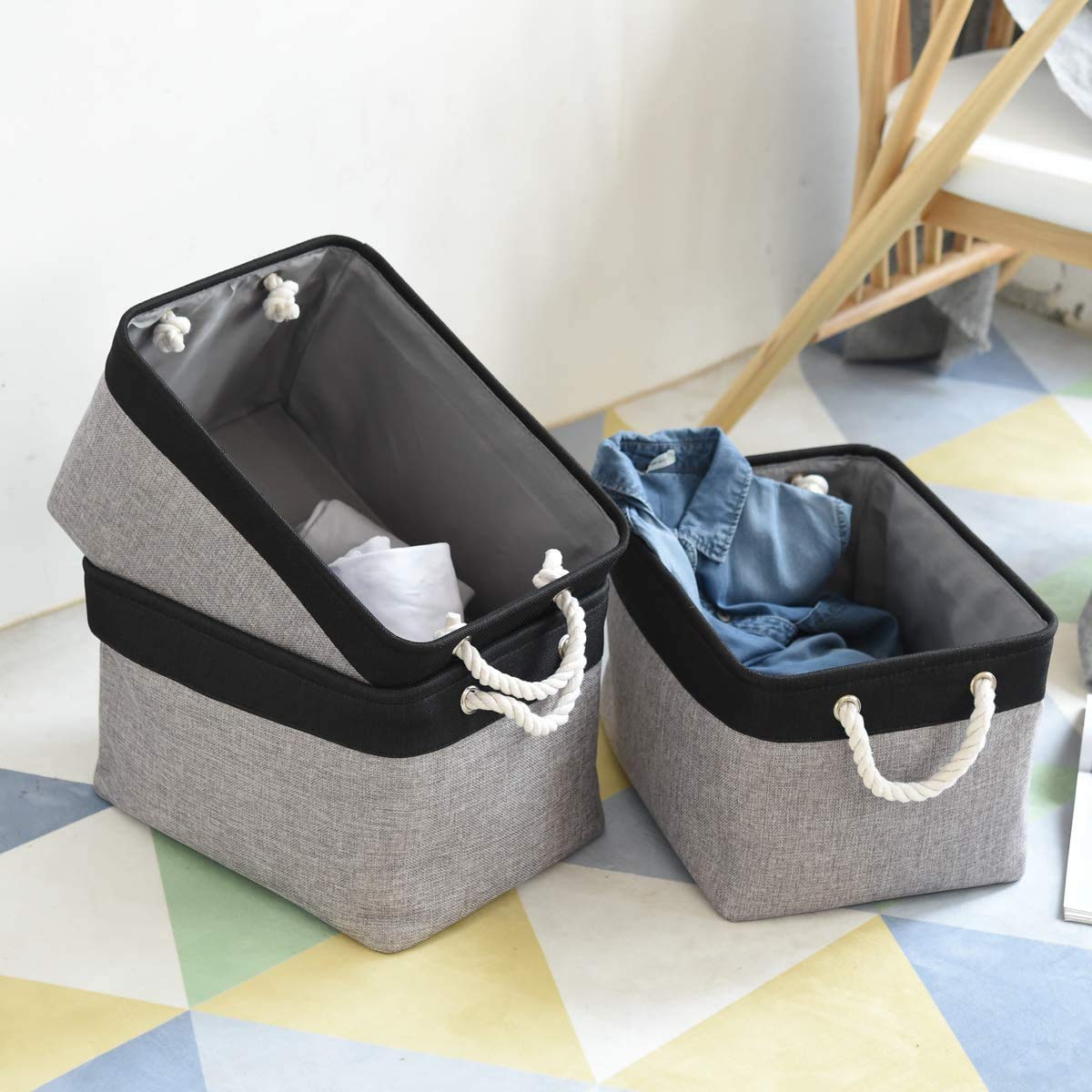 Collapsible Storage Bin for Shelves (3 Count)