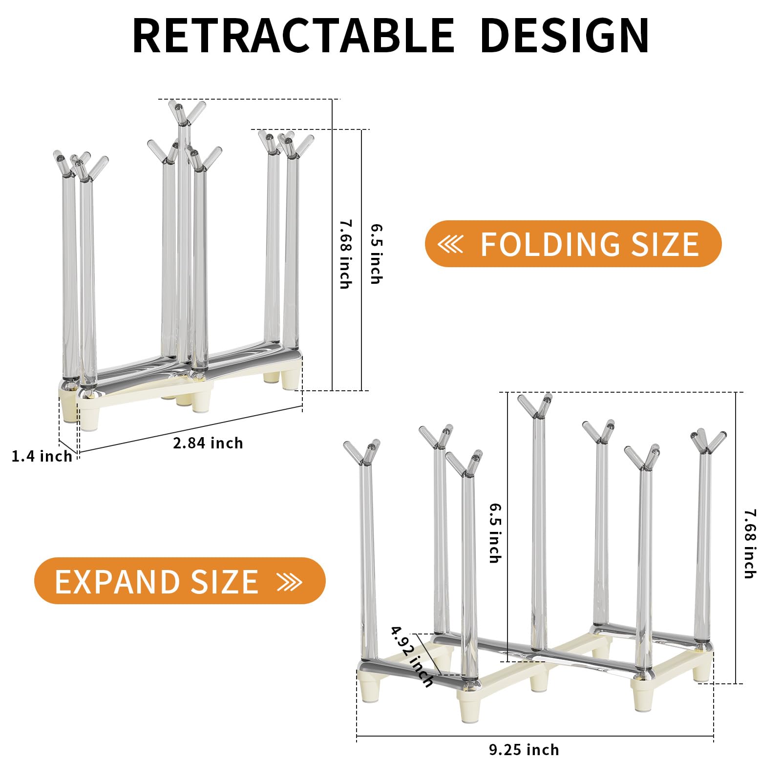 Retractable Cup Drying Rack