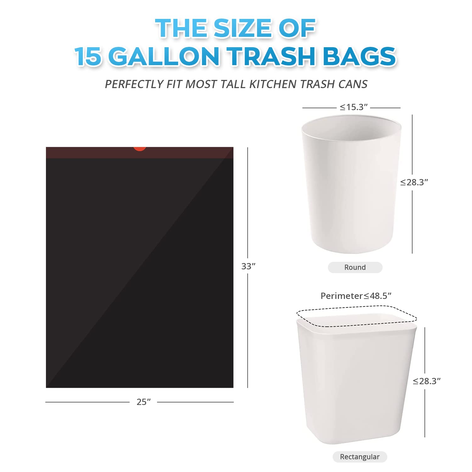 15 Gallon Drawstring Trash Bags (102 Count)