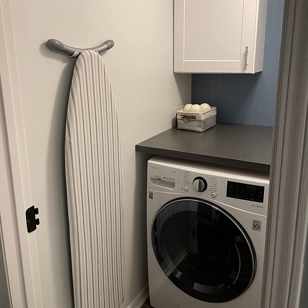 Ironing Board Hanger Wall Mount Ironing Board Holder Organizer Wall Rack for Laundry Rooms Storage Rack Hanging Shelf Hanger
