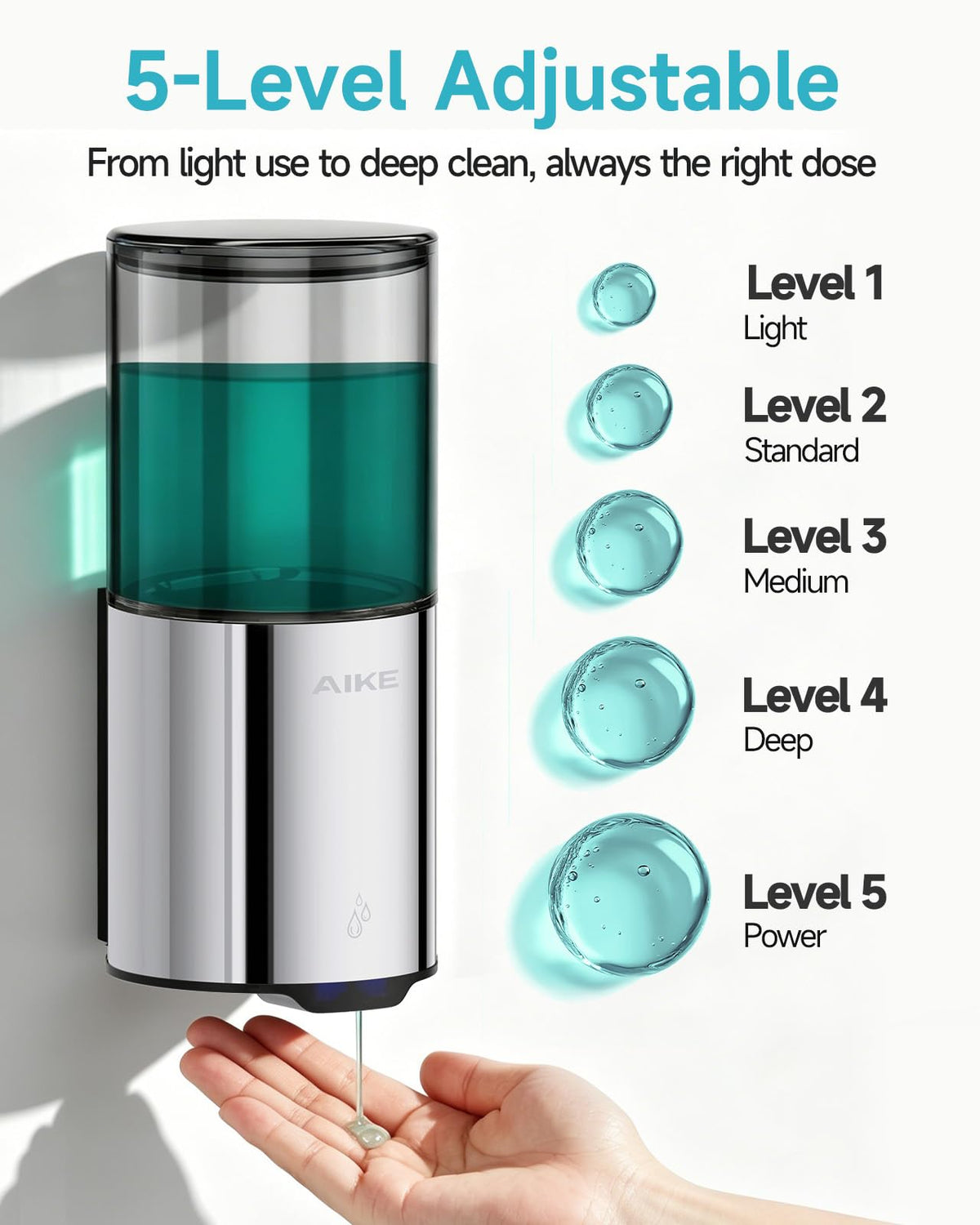Automatic Soap Dispenser IPX7 Waterproof 13.5oz Polished Finish
