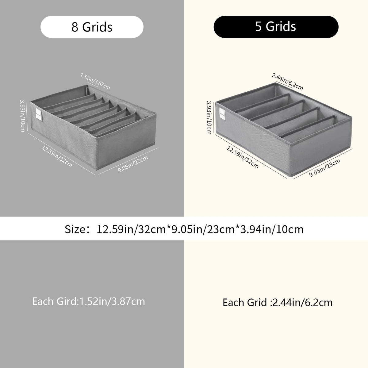 4 Packs T shirt Drawer Organizers for Clothing (4 Count)