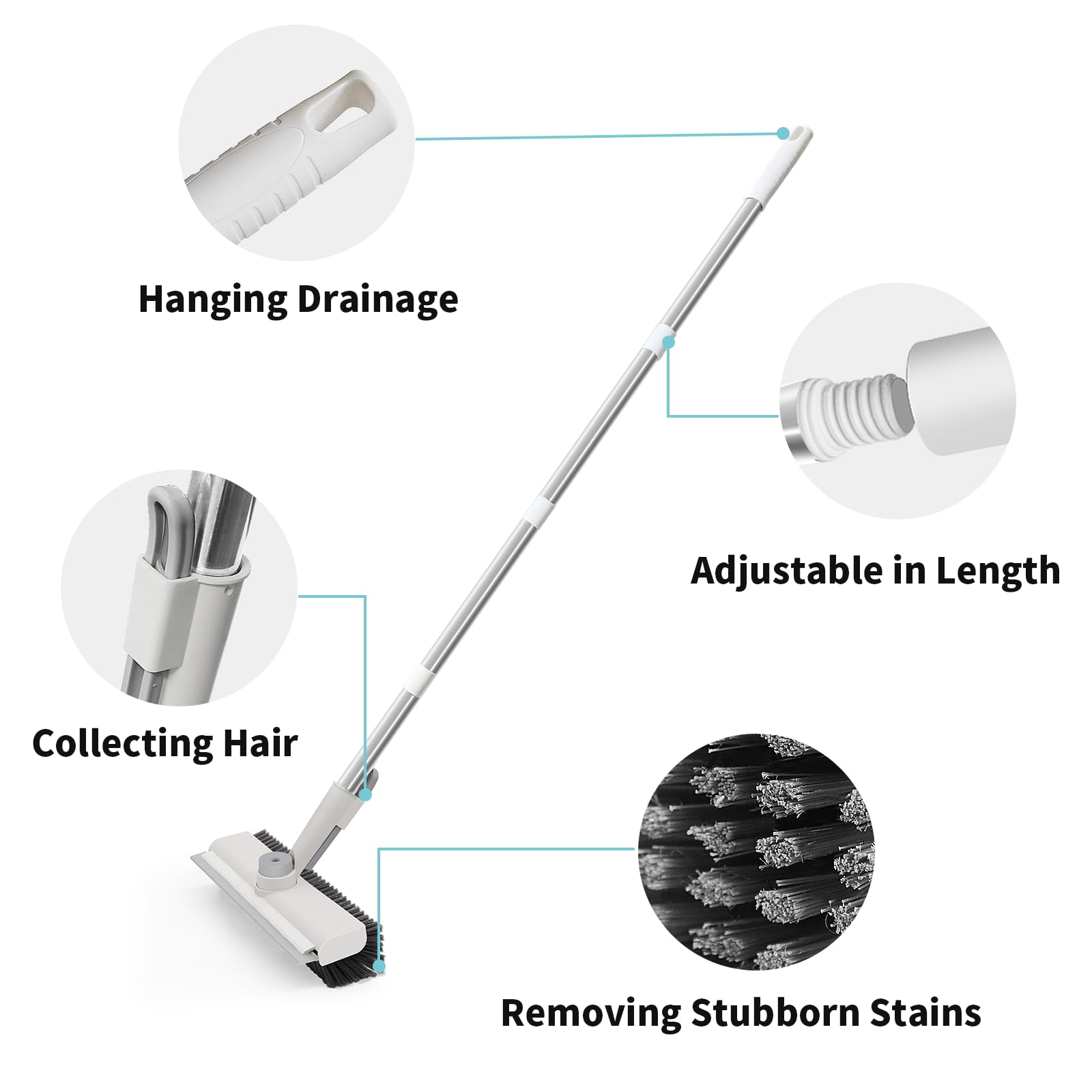 Floor Scrub Brush with Long Handle