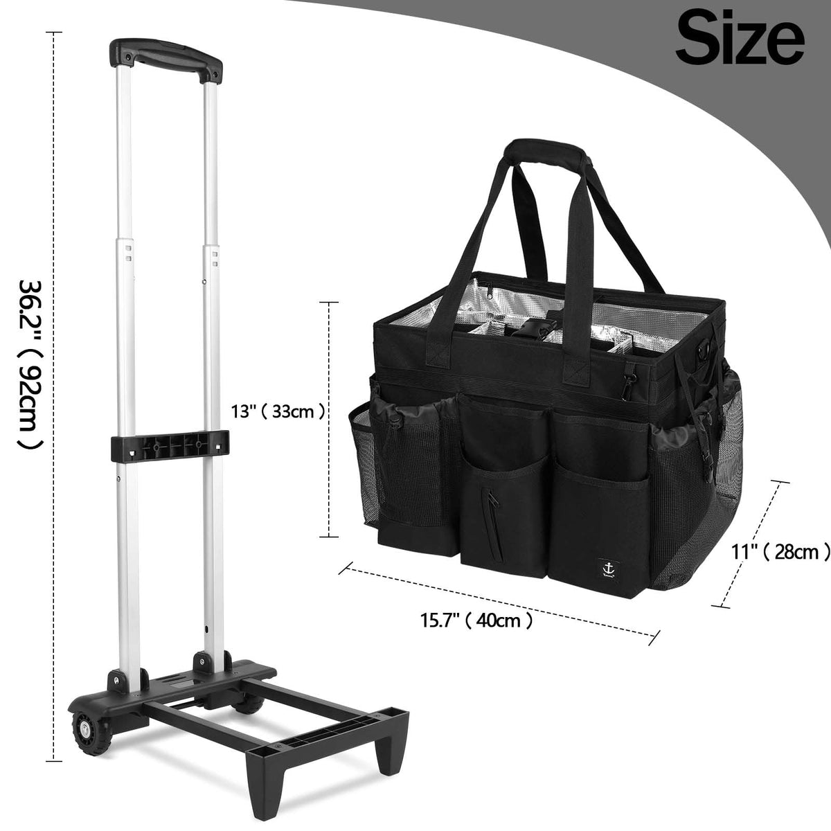 Rolling Cleaning Caddy Bag Built