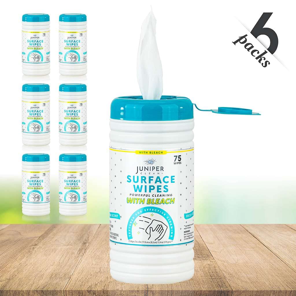 6 Pack Surface Cleaning Wipes with Bleach (450 Count) - ModHome Supplies