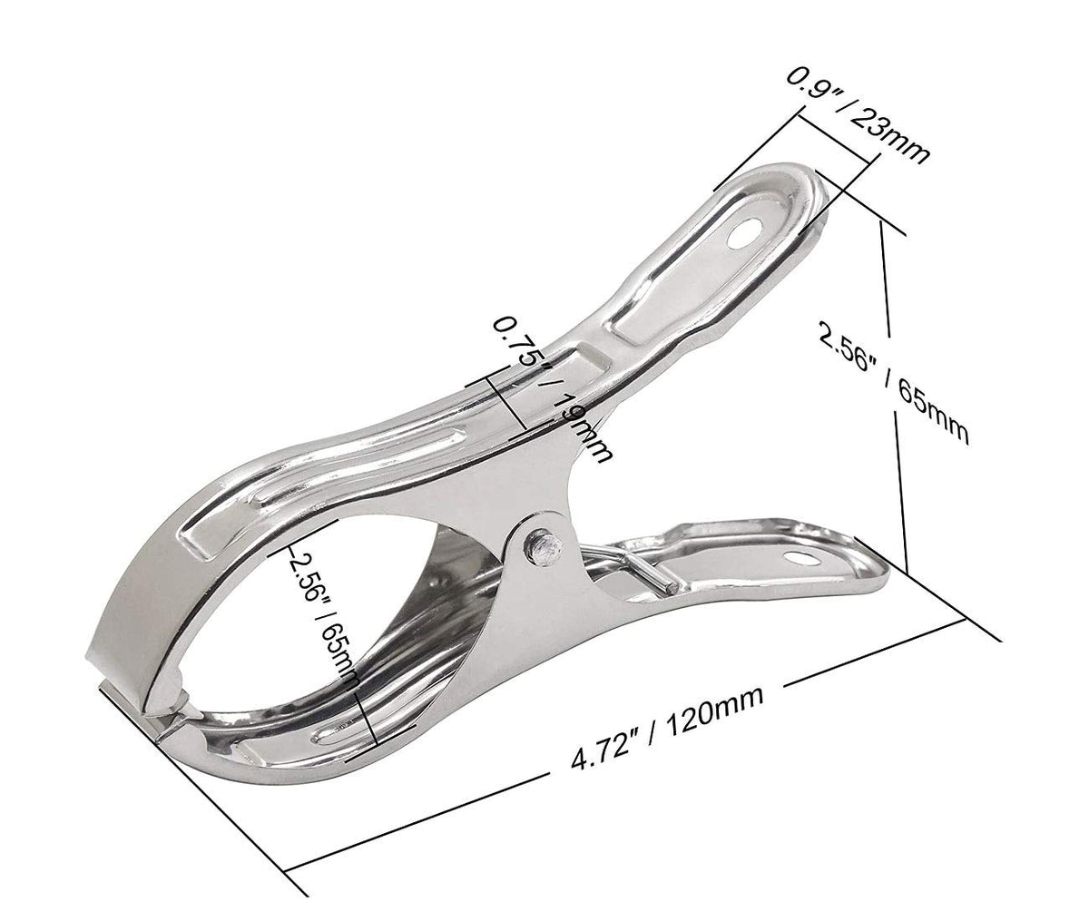 6 Pack 4.7" Stainless Steel Pool Cover Clips (6 Count)