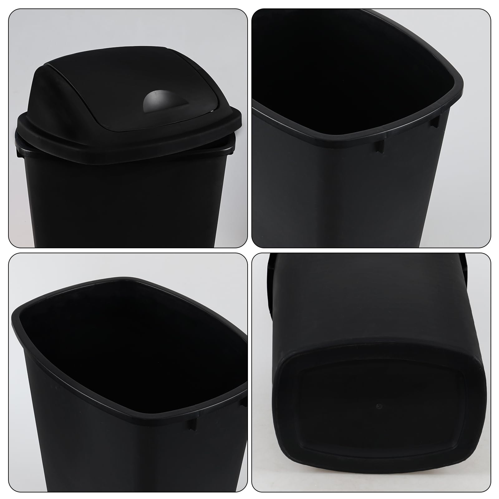13 Gallon Swing Top Garbage Cans (4 Count)