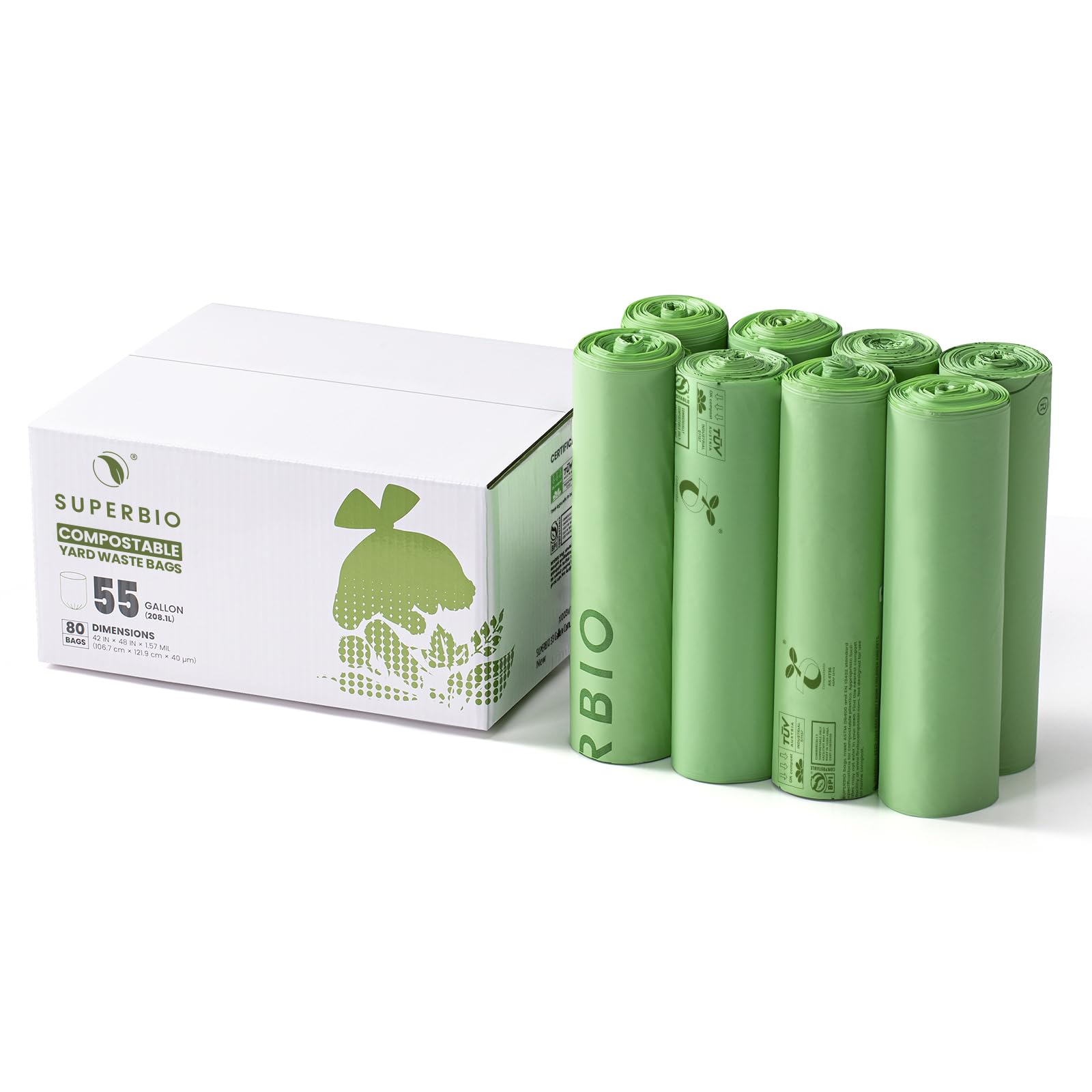 55 Gallon Compostable Yard Waste Bags (80 Count)