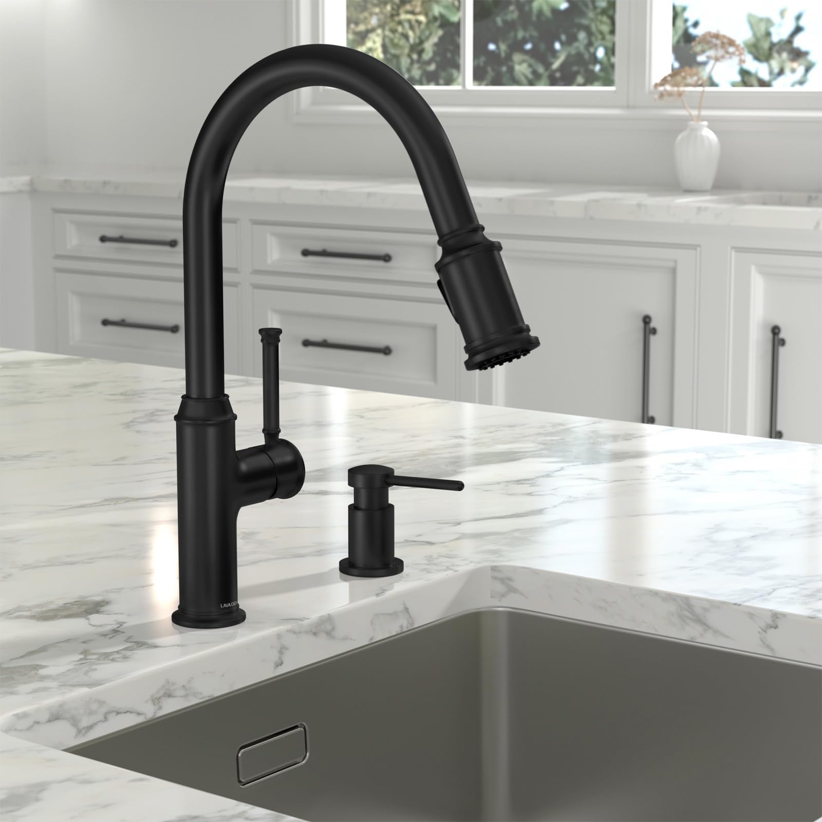 Black Soap Dispenser for Kitchen Sink
