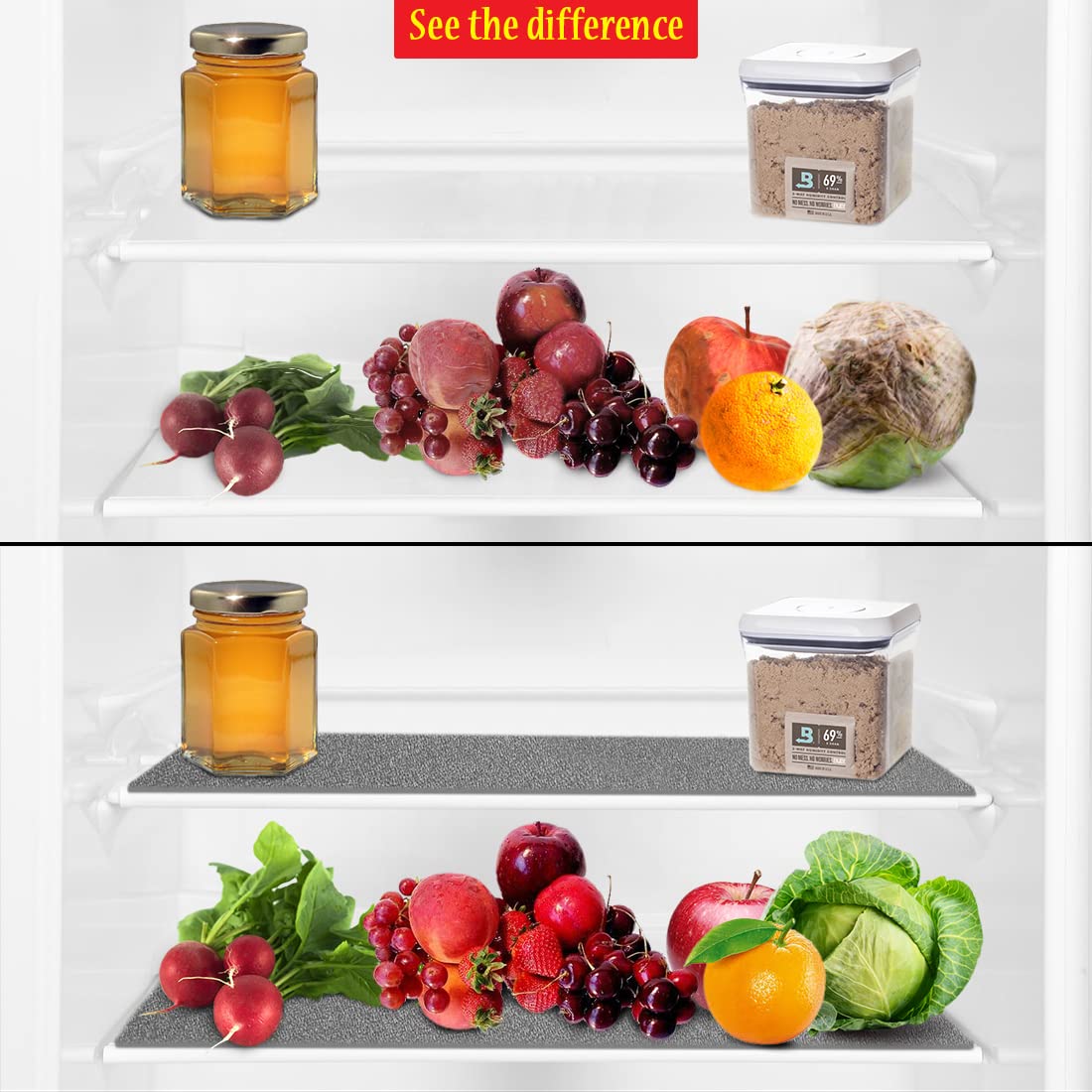 Fruit & Veggie Life Extender Liner for Fridge Refrigerator Drawers (4 Count)