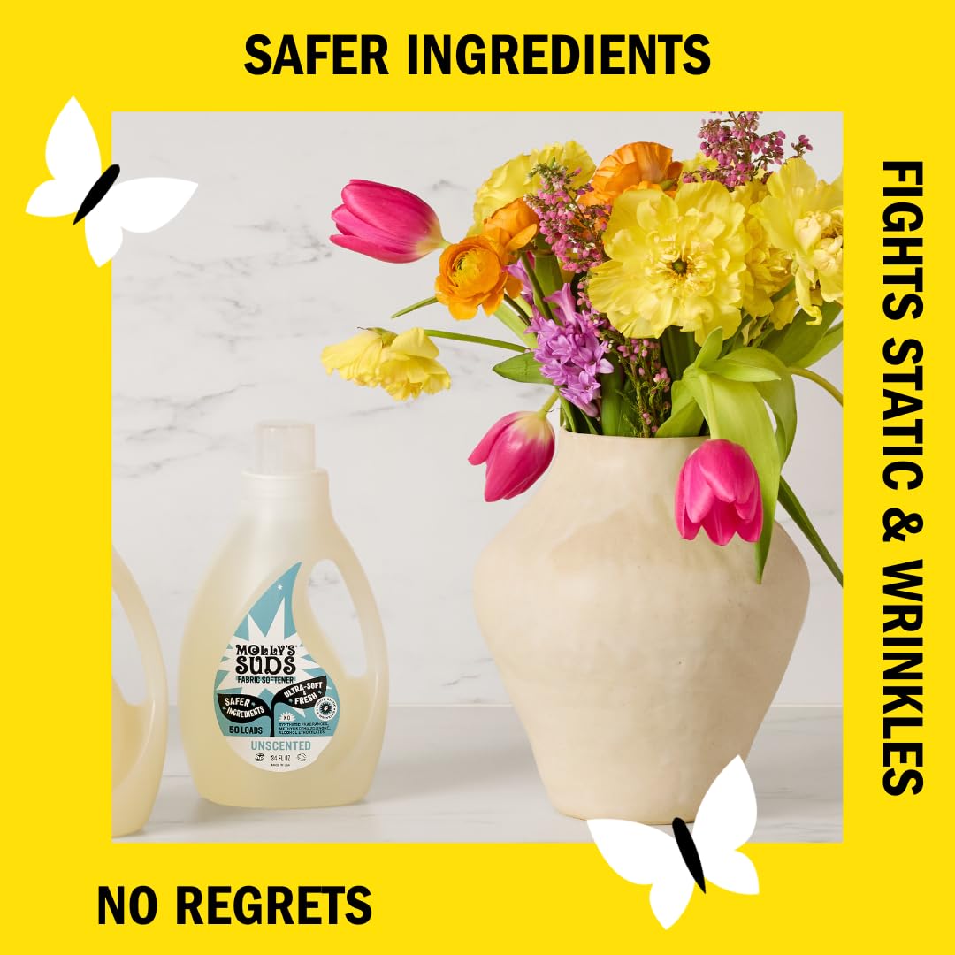 Molly’s Suds Fabric Softener Liquid for Sensitive Skin (32 Fl Oz)