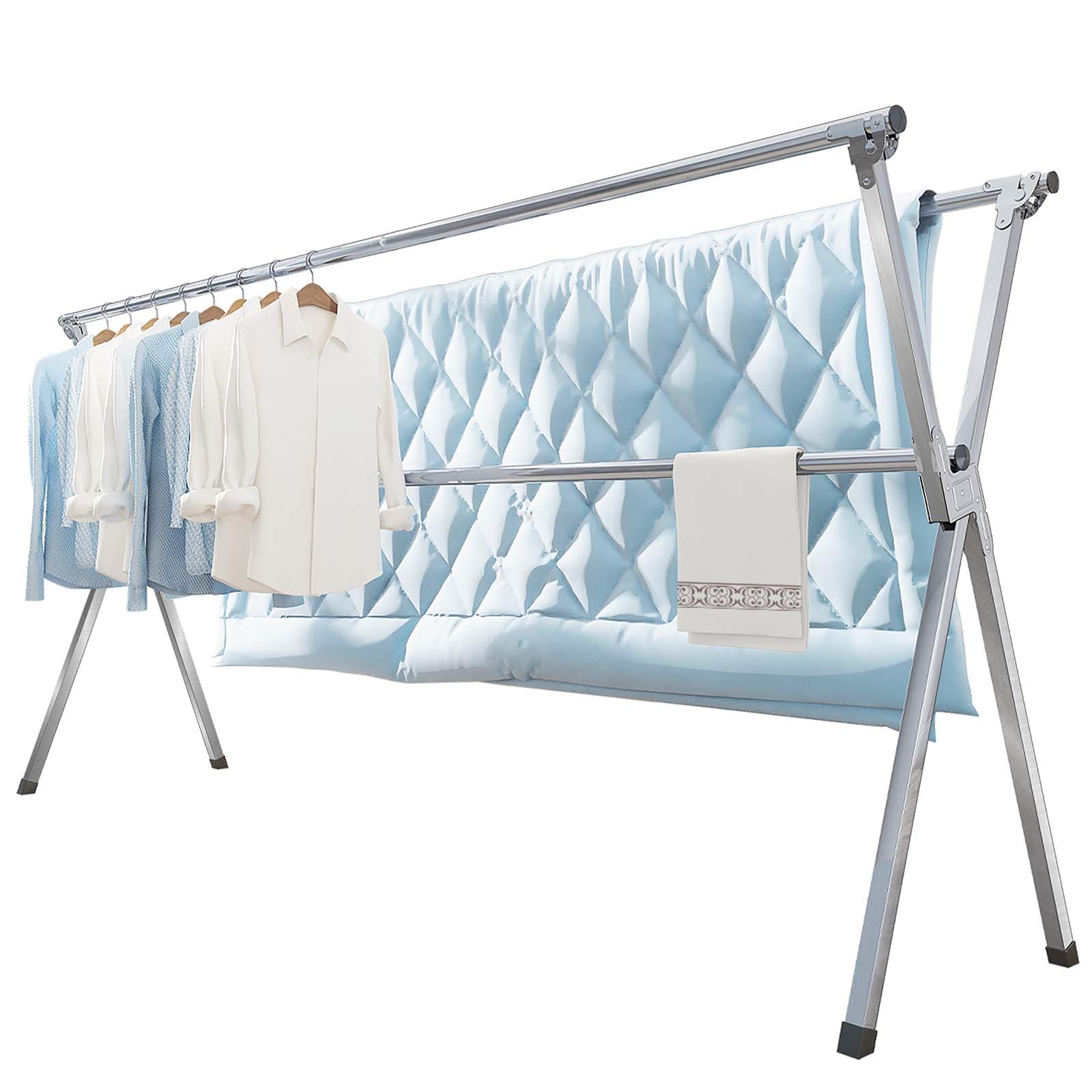 Clothes Drying Rack 95 Inches Folding Outdoor Indoor