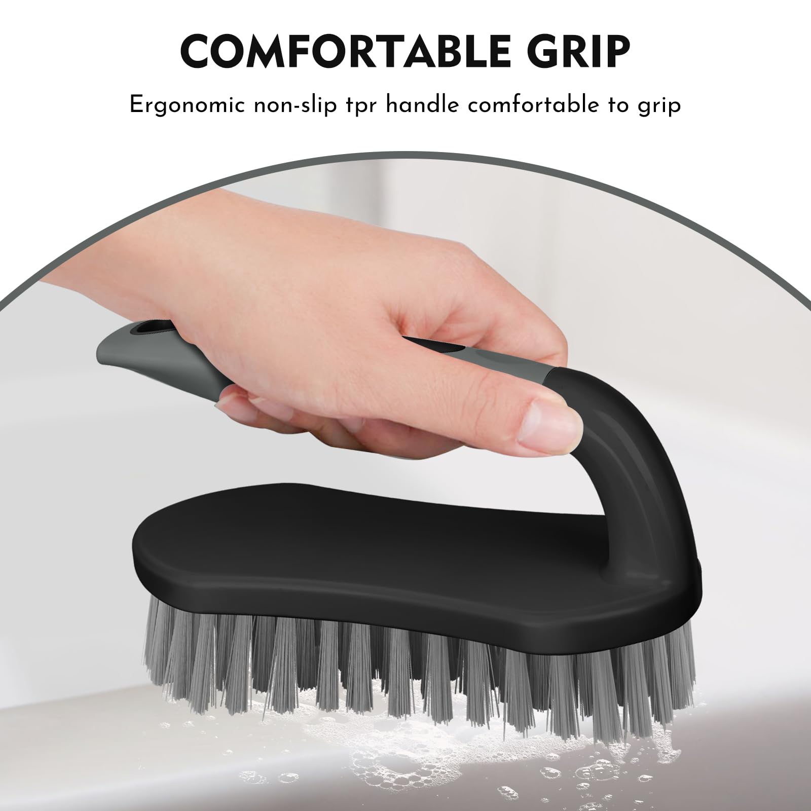 Scrub Brush Stiff Bristle Cleaning Scrubber (2 Count)