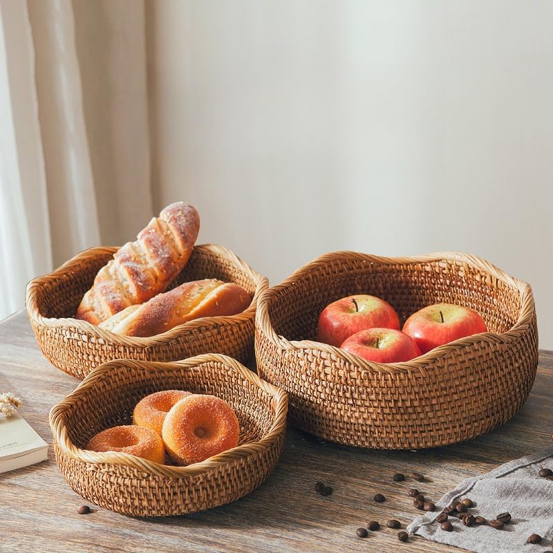 Rattan Bread Basket (3 Count)