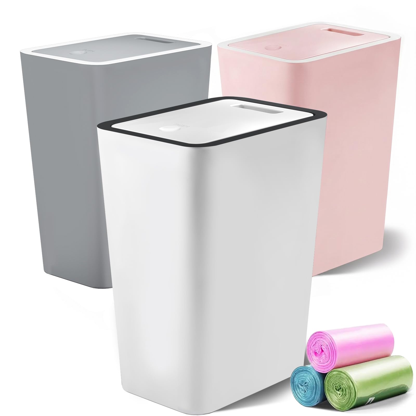 4 Gallon Trash Can 3 Packs (3 Count)