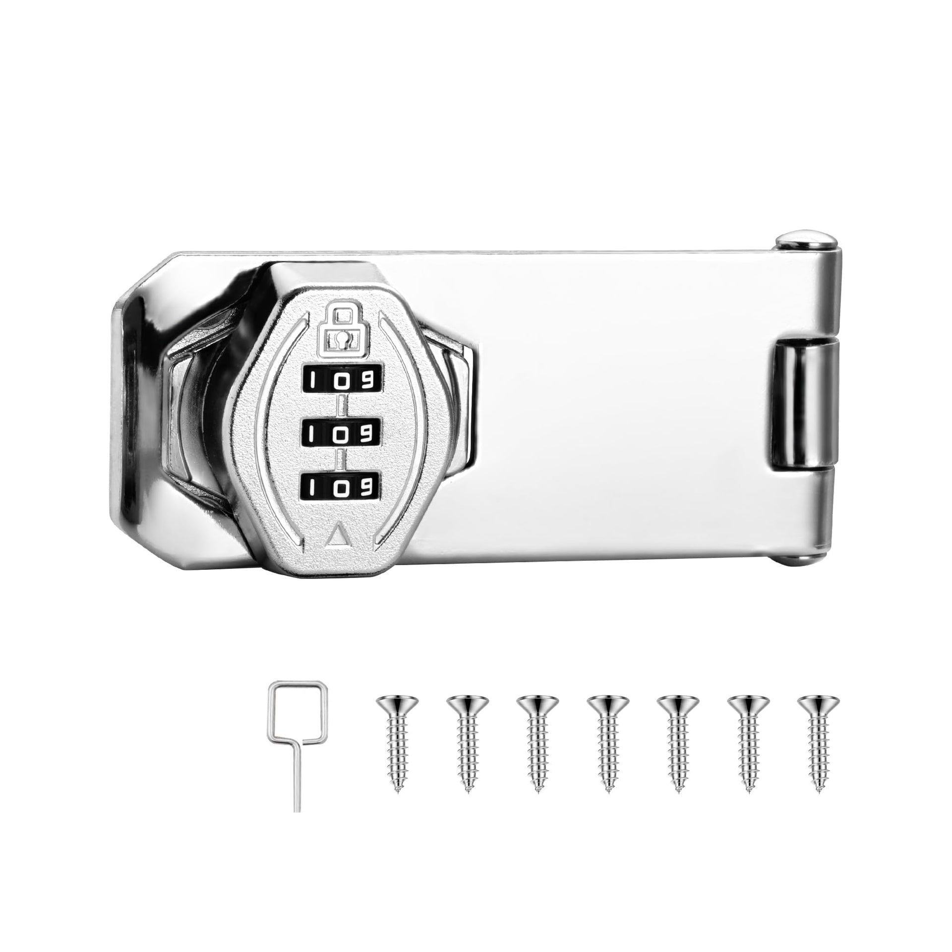4 inch 180 Degree Hasp Latch with Combination Lock