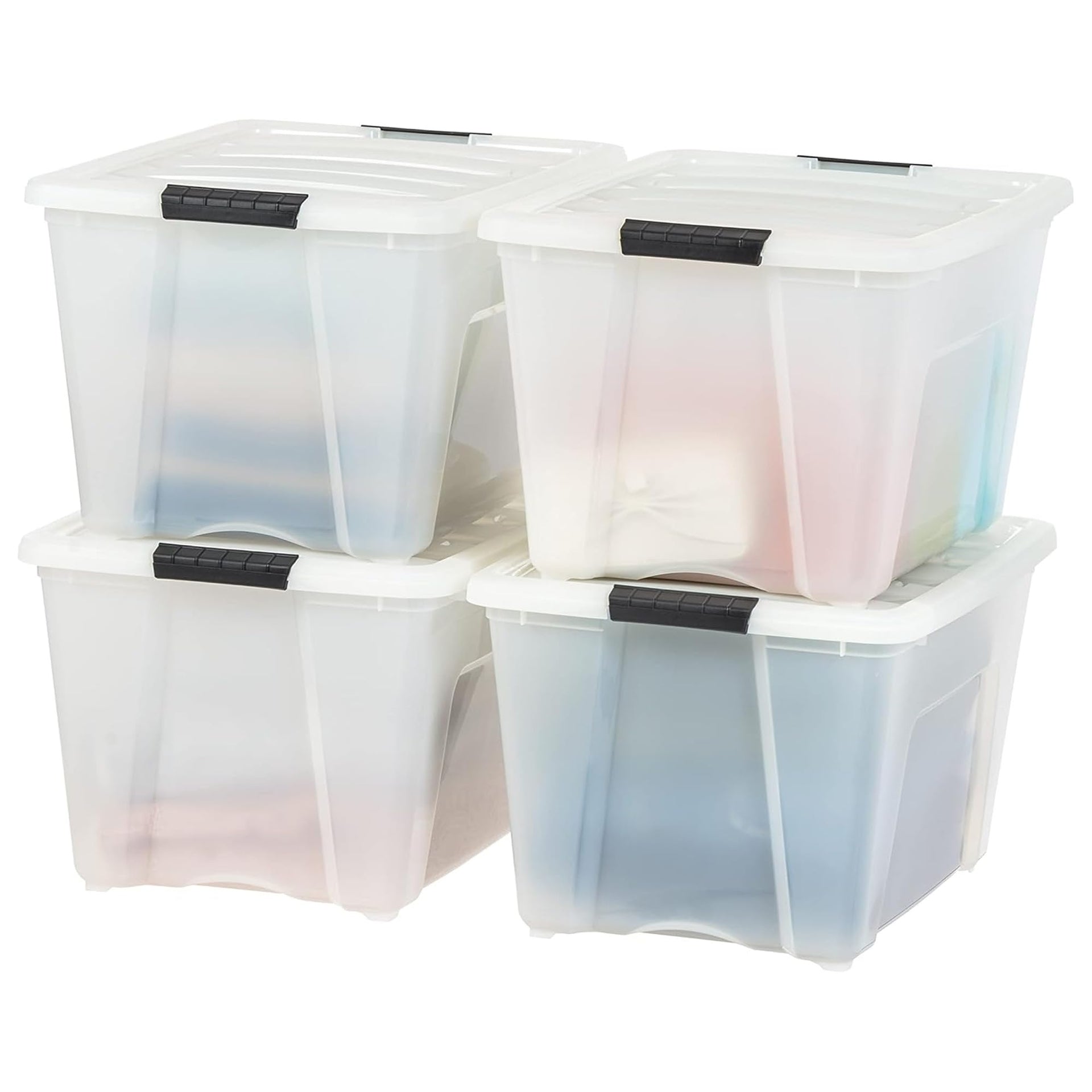 8 Pack 54 Qt Storage Bin Plastic Gasket Box (8 Count)