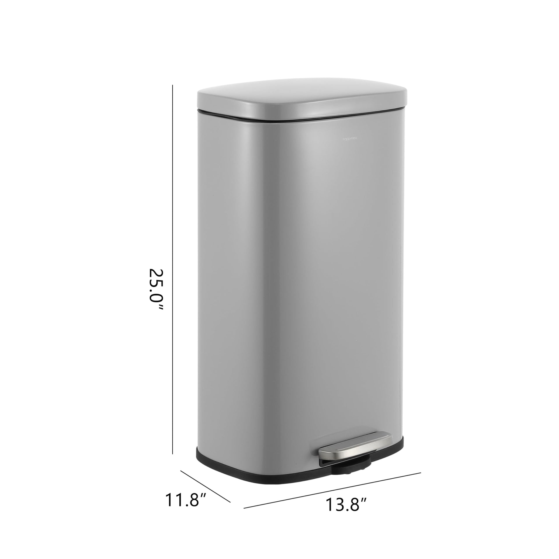 Curtis 8 Gal Step Trash Can Soft Close 25"