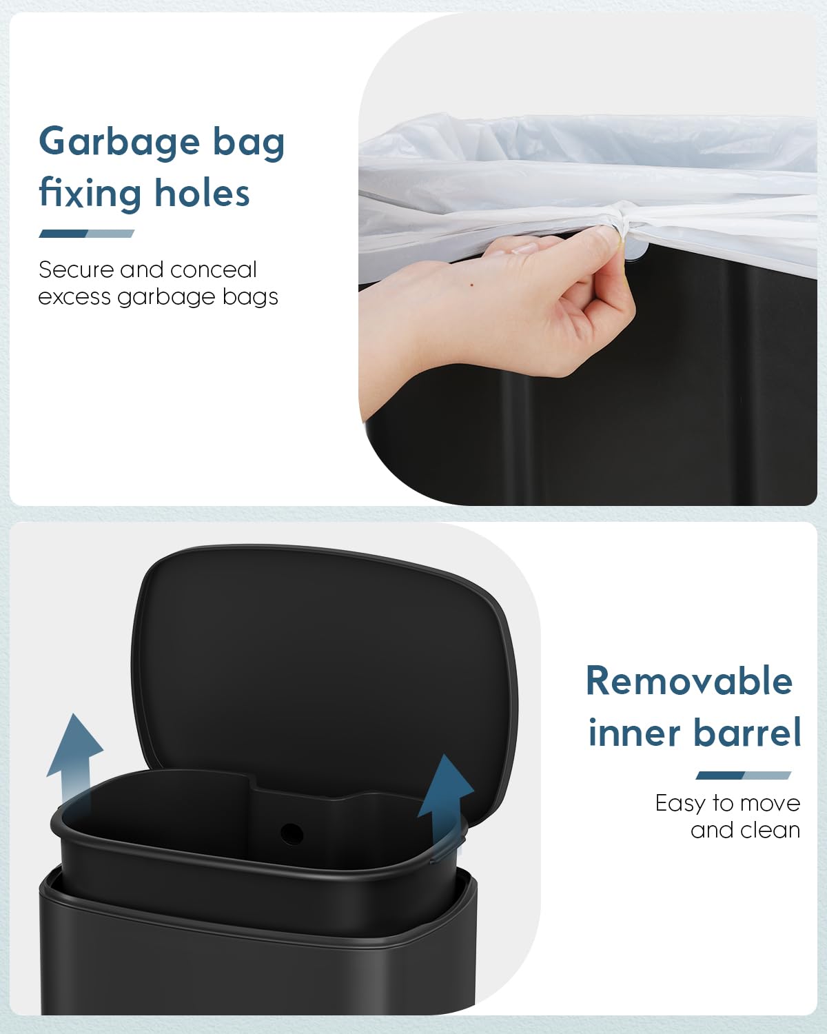 13.2 +1.3 Gallon Step Trash Can w