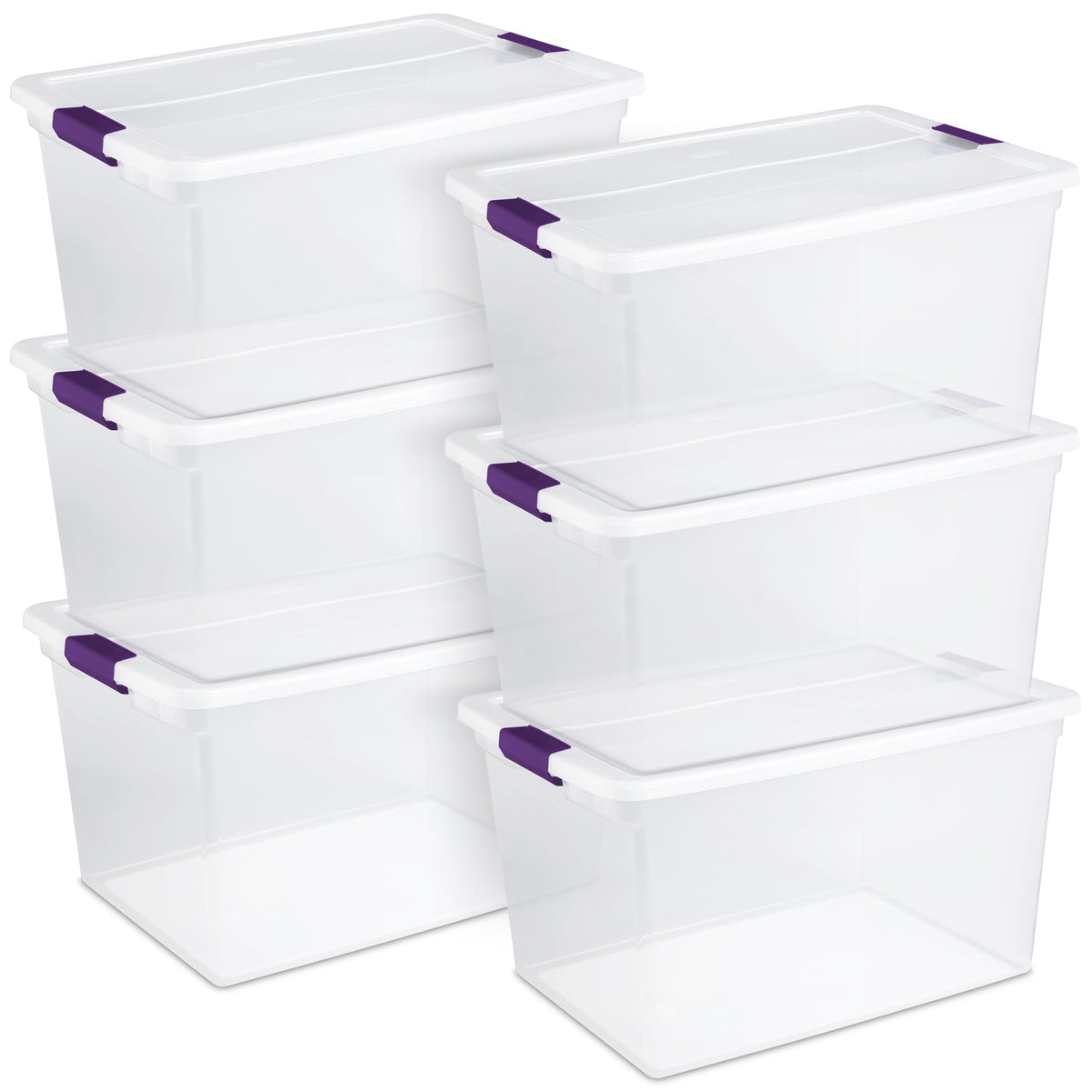 66 Quart ClearView Latch Box (6 Count)