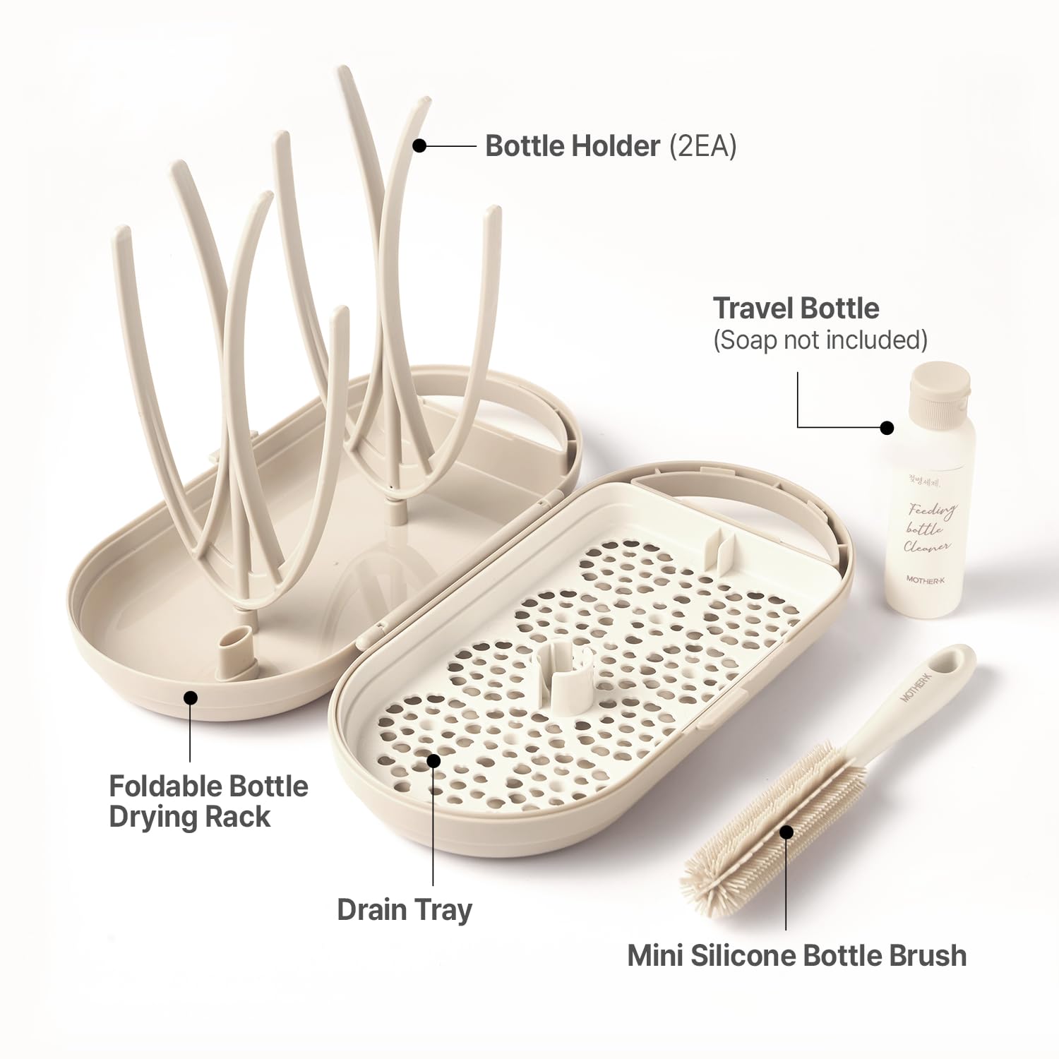 Travel Baby Bottle Drying Rack Set