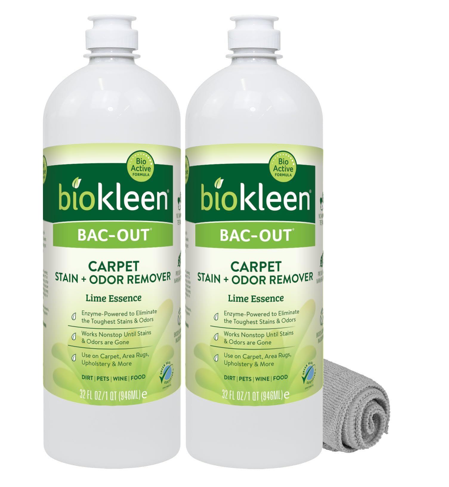 Bac Out Enzymatic Stain & Odor Remover for Carpet (64 Fl Oz)