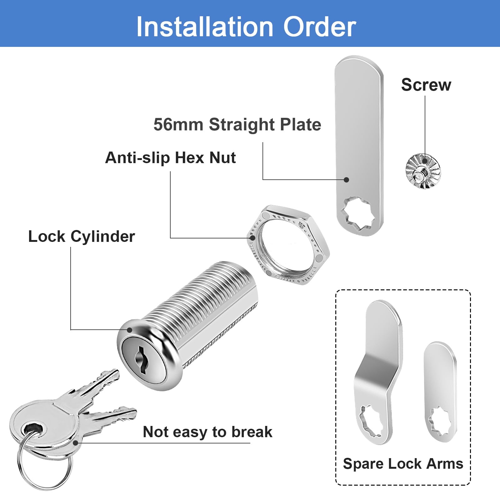 Cabinet Lock with Keys