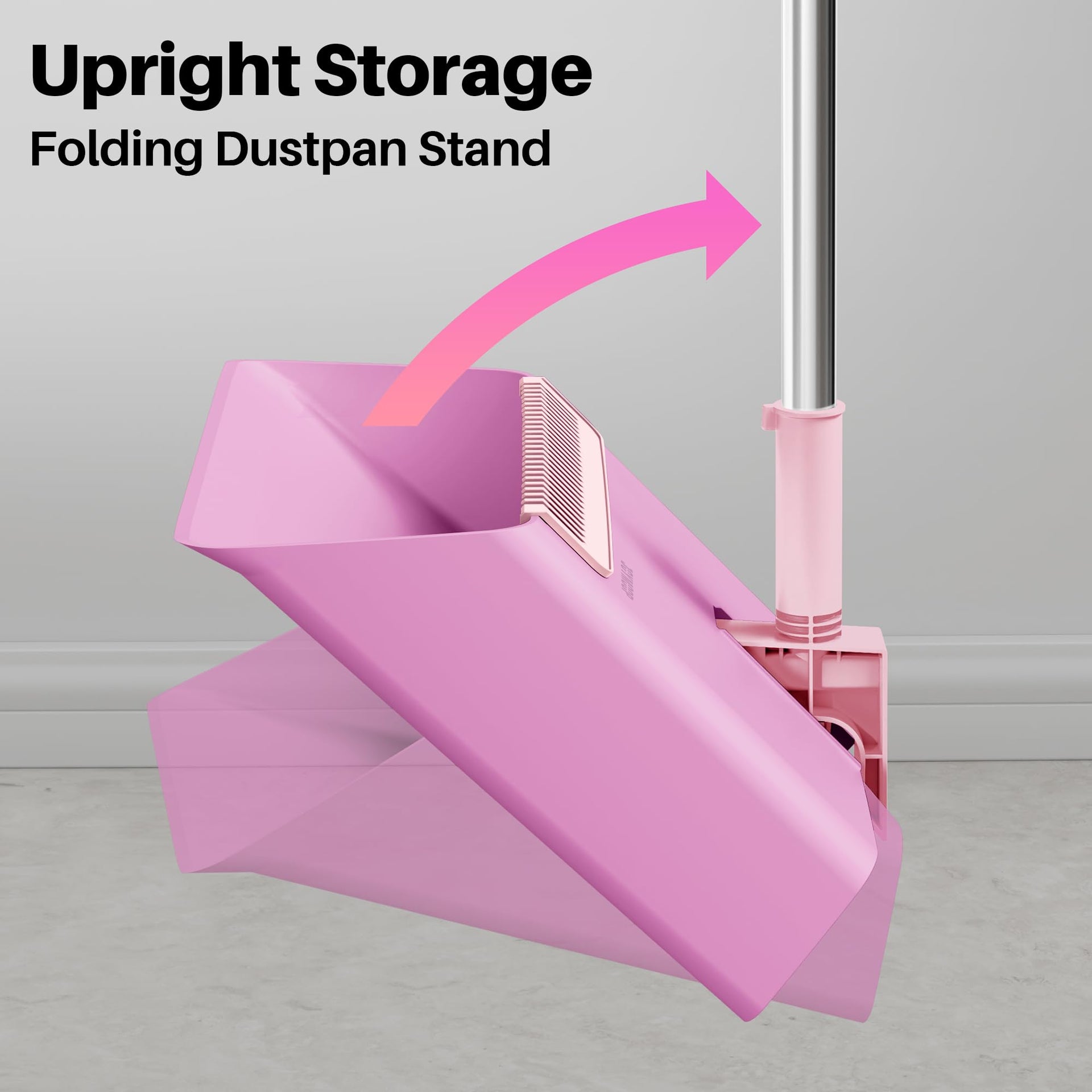 Pink Broom and Dustpan Set