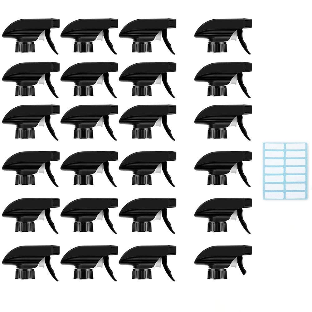 24PCS Trigger Sprayer Black Spray Top Heavy Duty Replacement Nozzle (24 Count)