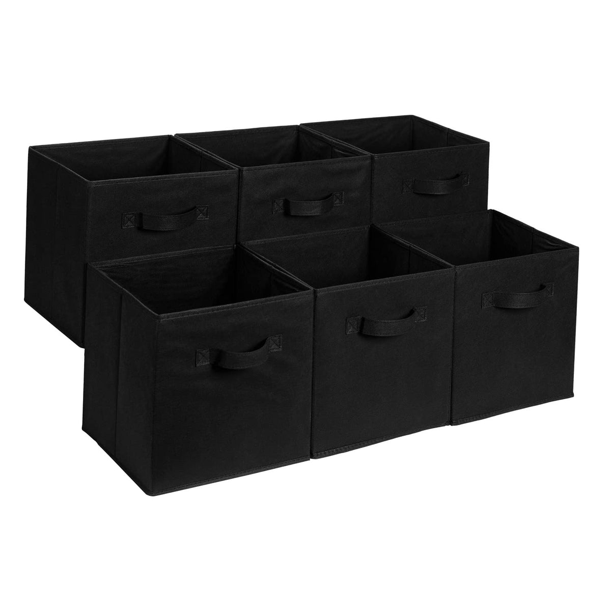Collapsible Fabric Storage Cube Bins Organizer with Handles (6 Count)