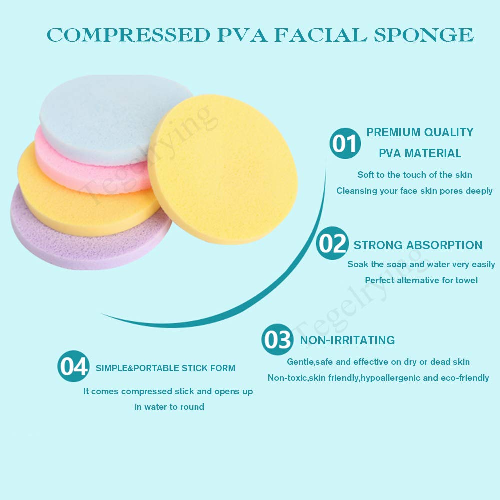 Facial Sponge Compressed (60 Count)