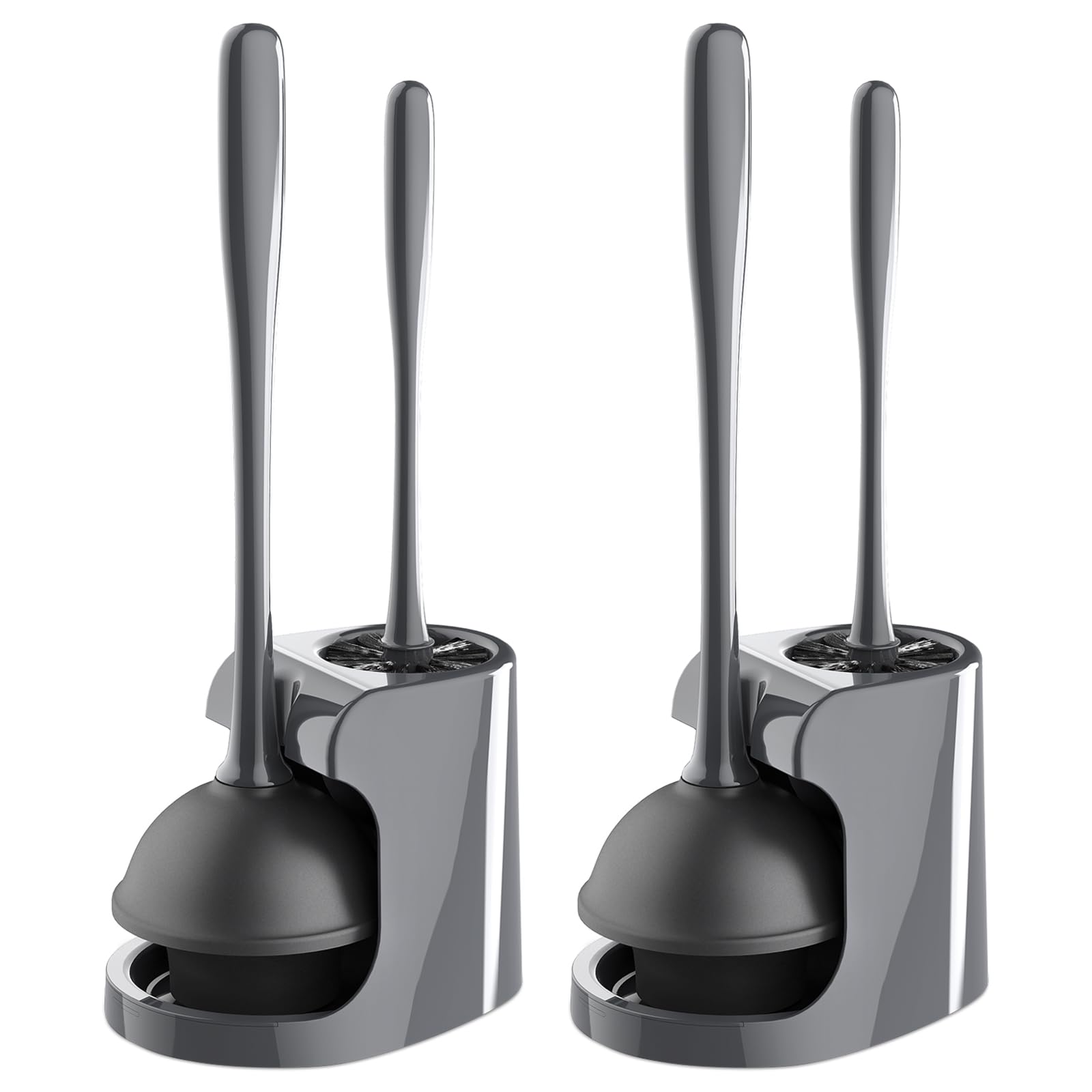 Toilet Plunger and Brush Combo for Toilet Cleaning (2 Count)