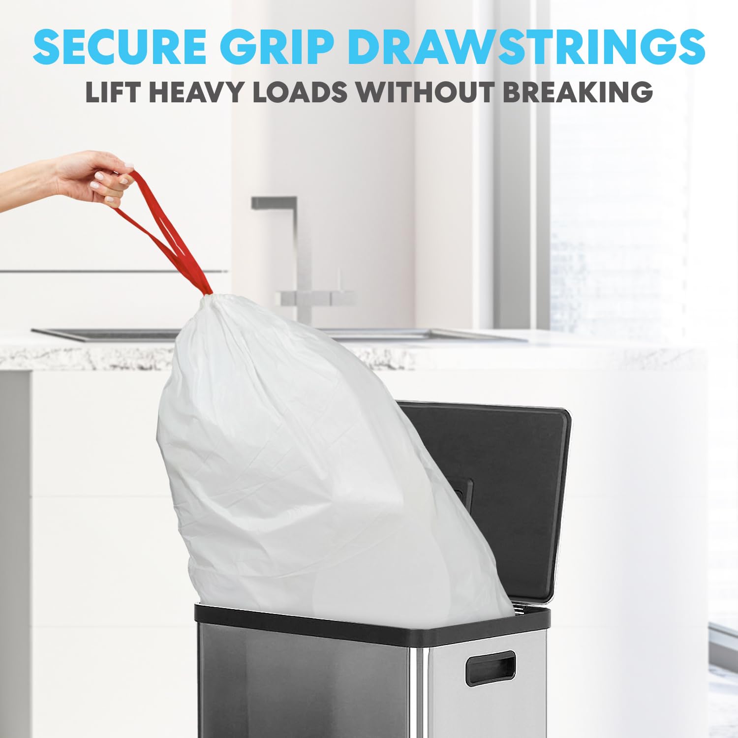 13 Gallon Drawstring Trash Bags (120 Count)