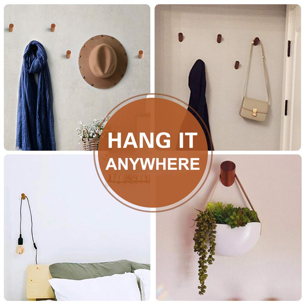 Wood Wall Hooks (4 Count)