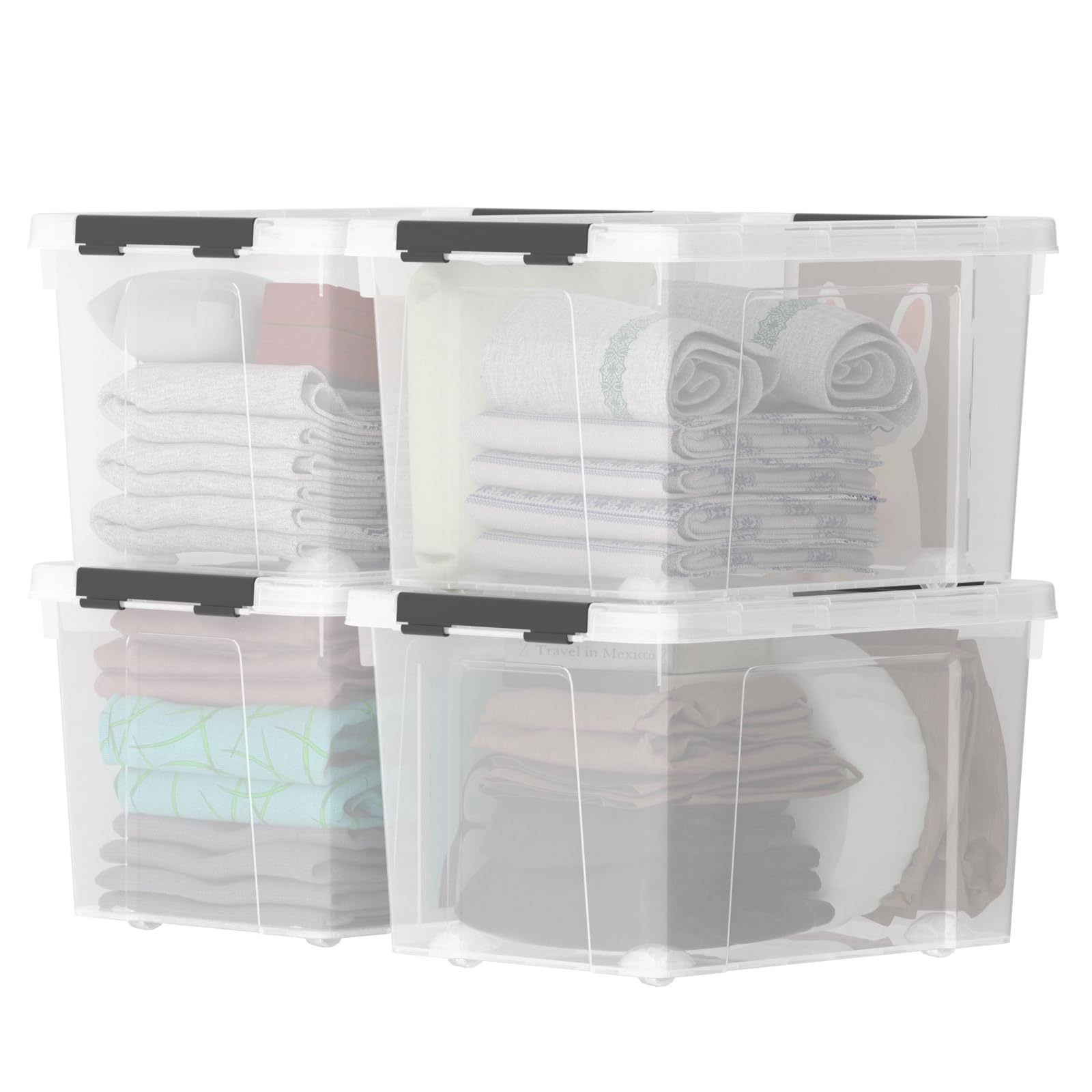 4 Pack 52 Quart Storage Containers (4 Count)