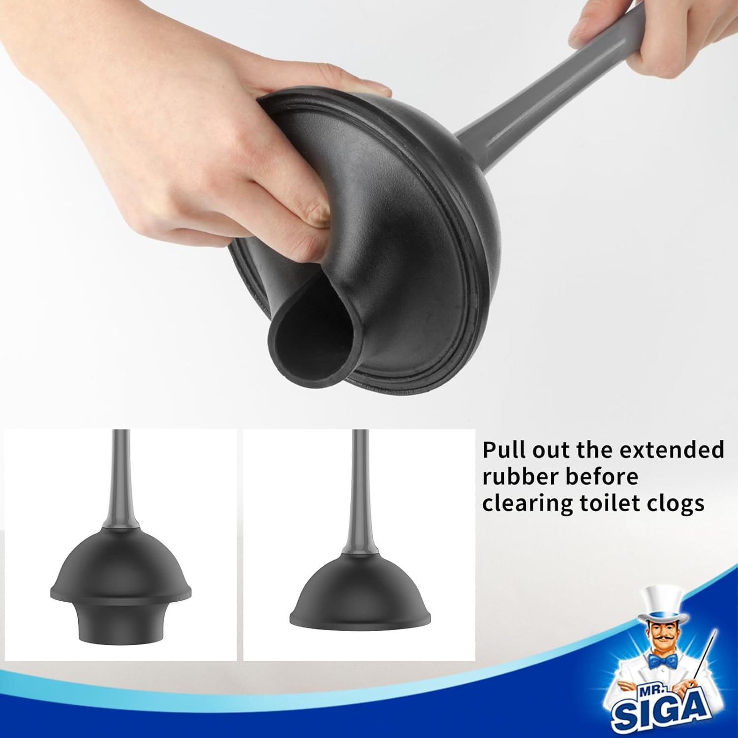 Toilet Plunger and Brush Combo for Toilet Cleaning (2 Count)