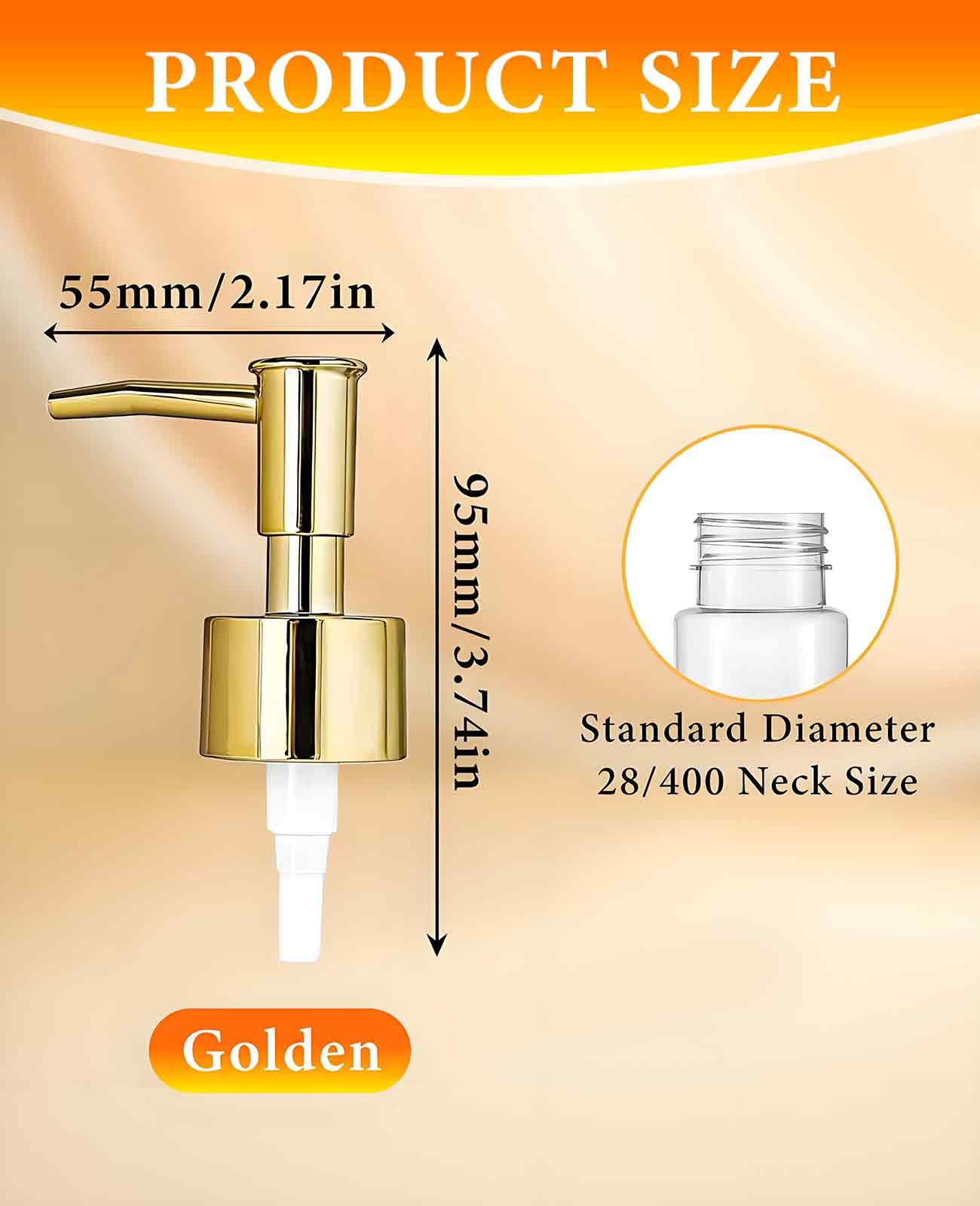 6 Pack Gold Soap Dispenser Pump (6 Count)