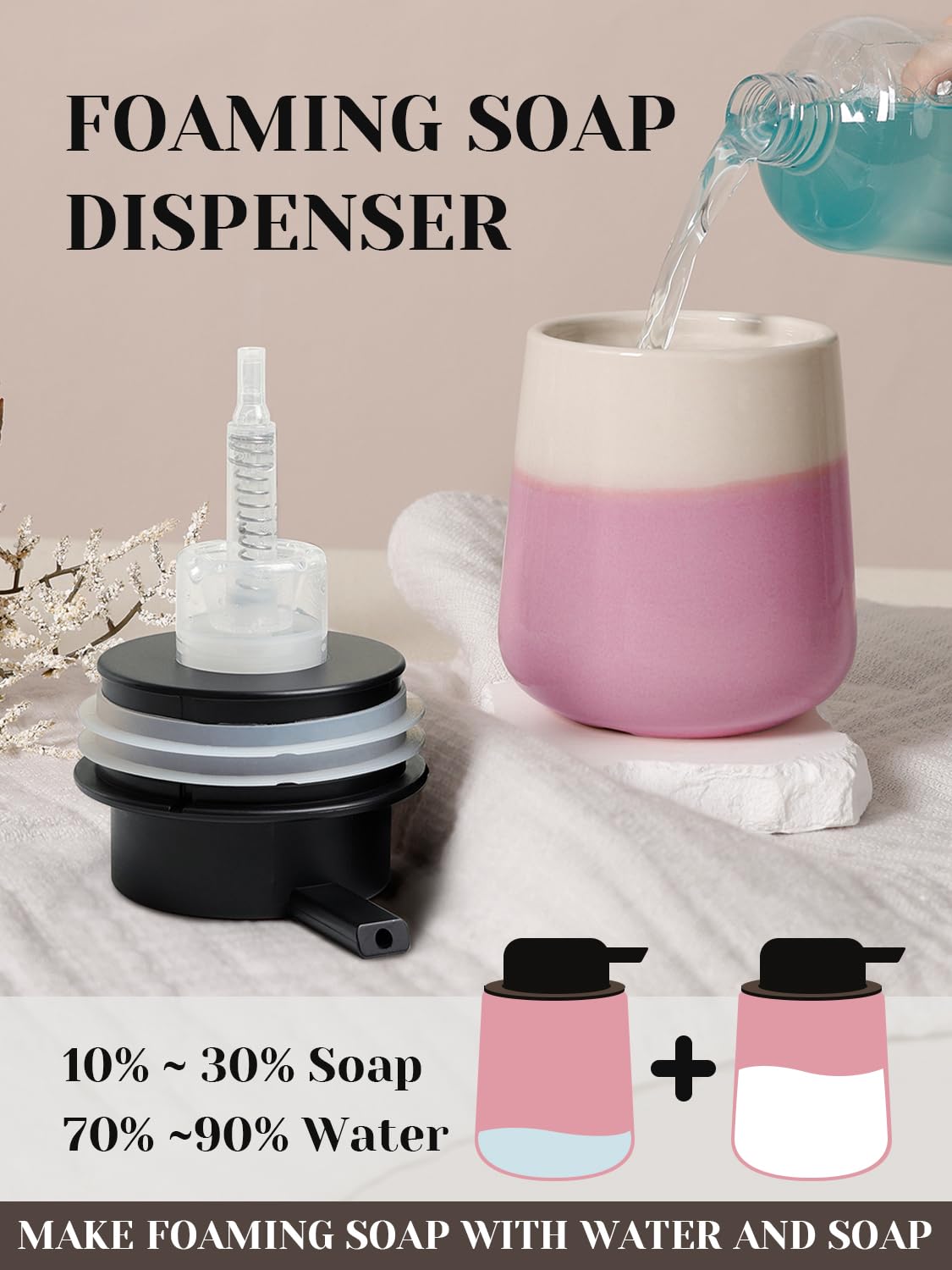Ceramic Foaming Soap Dispenser