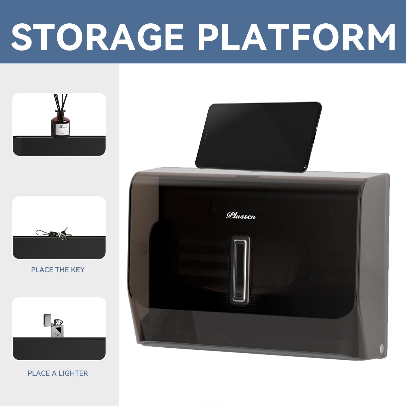 Paper Towel Dispenser Adhesive Wall Mounted