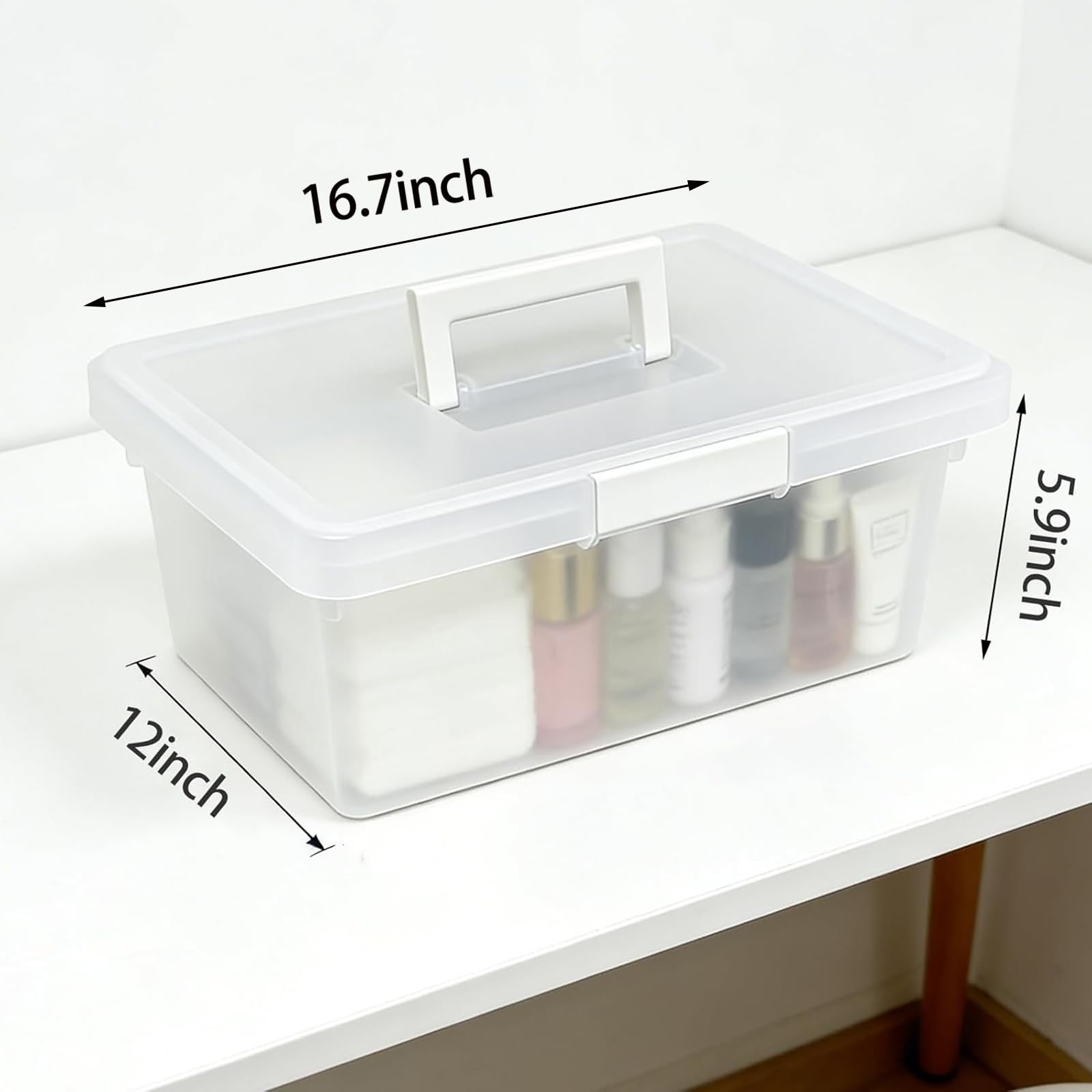 15 Quart Stackable Plastic Storage Bins with Lids and Handle