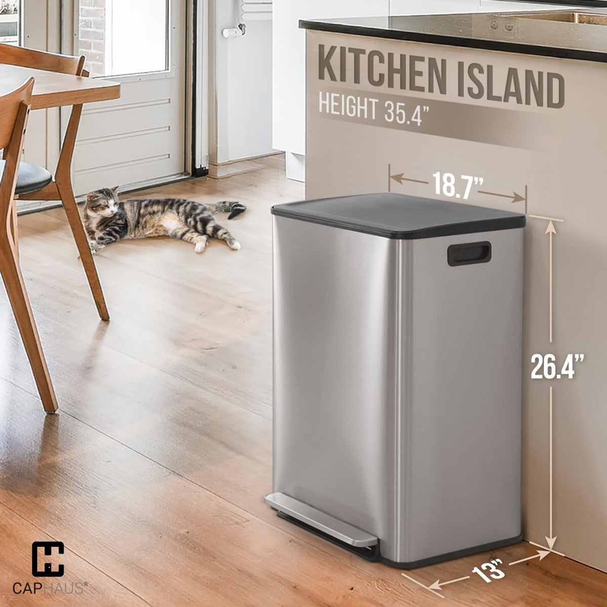 Dual Trash Can with Lid (2 Count (30L each))