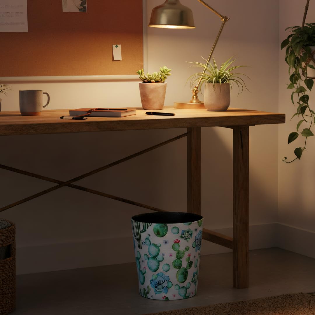 PU Leather Small Trash Can Wastebasket