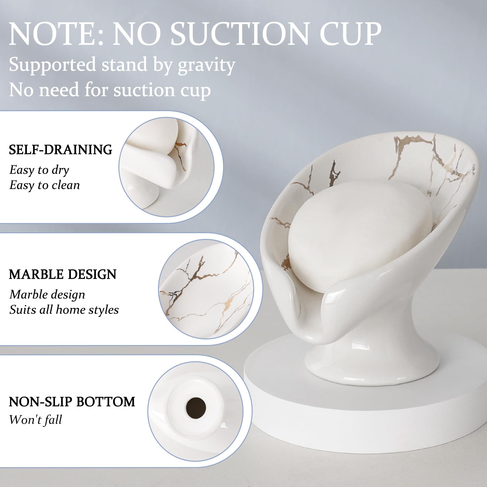 Soap Dish Soap Holder Self Draining Leaf Shape Soap Dishes