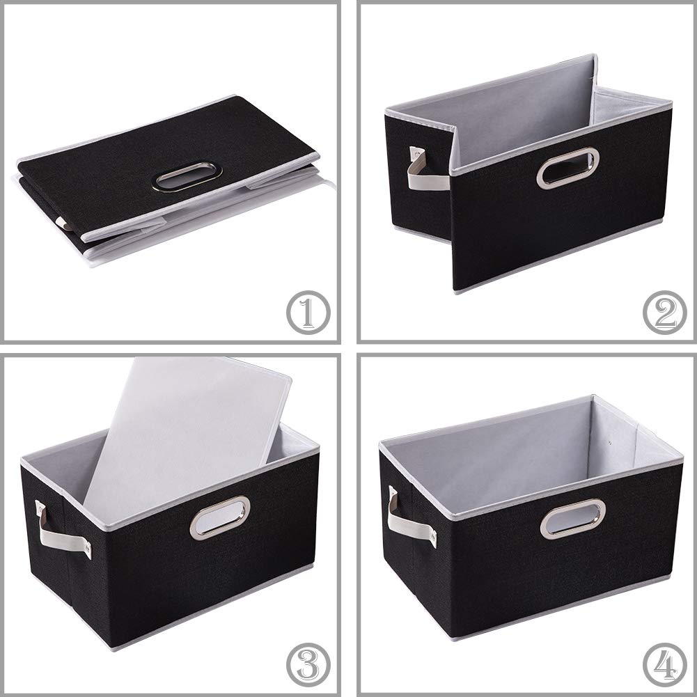 Larger Collapsible Storage Bins for Closet [5 (6 Count)