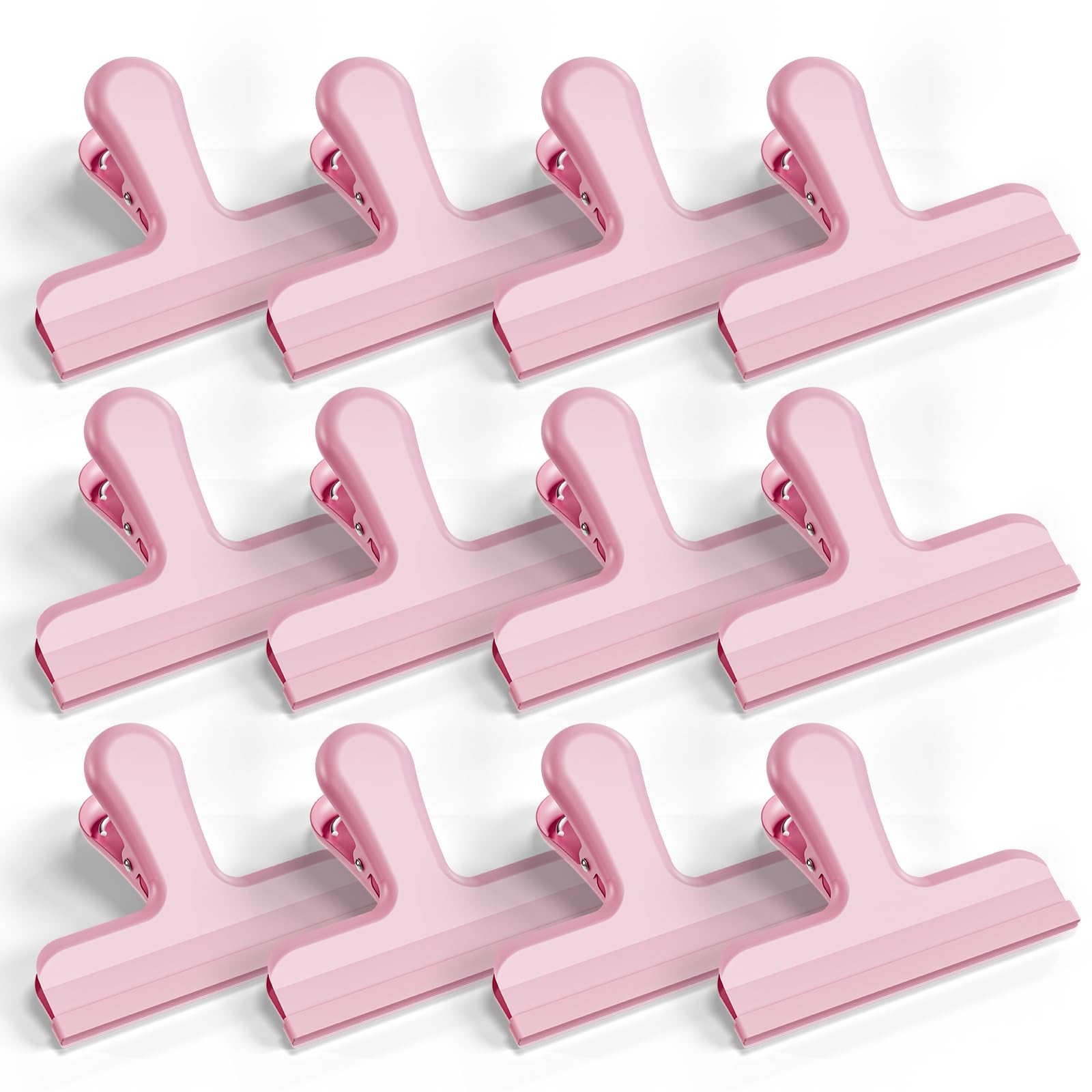 12 Pack Stainless Steel Chip Bag Clips Covered with Silicone (12 Count)