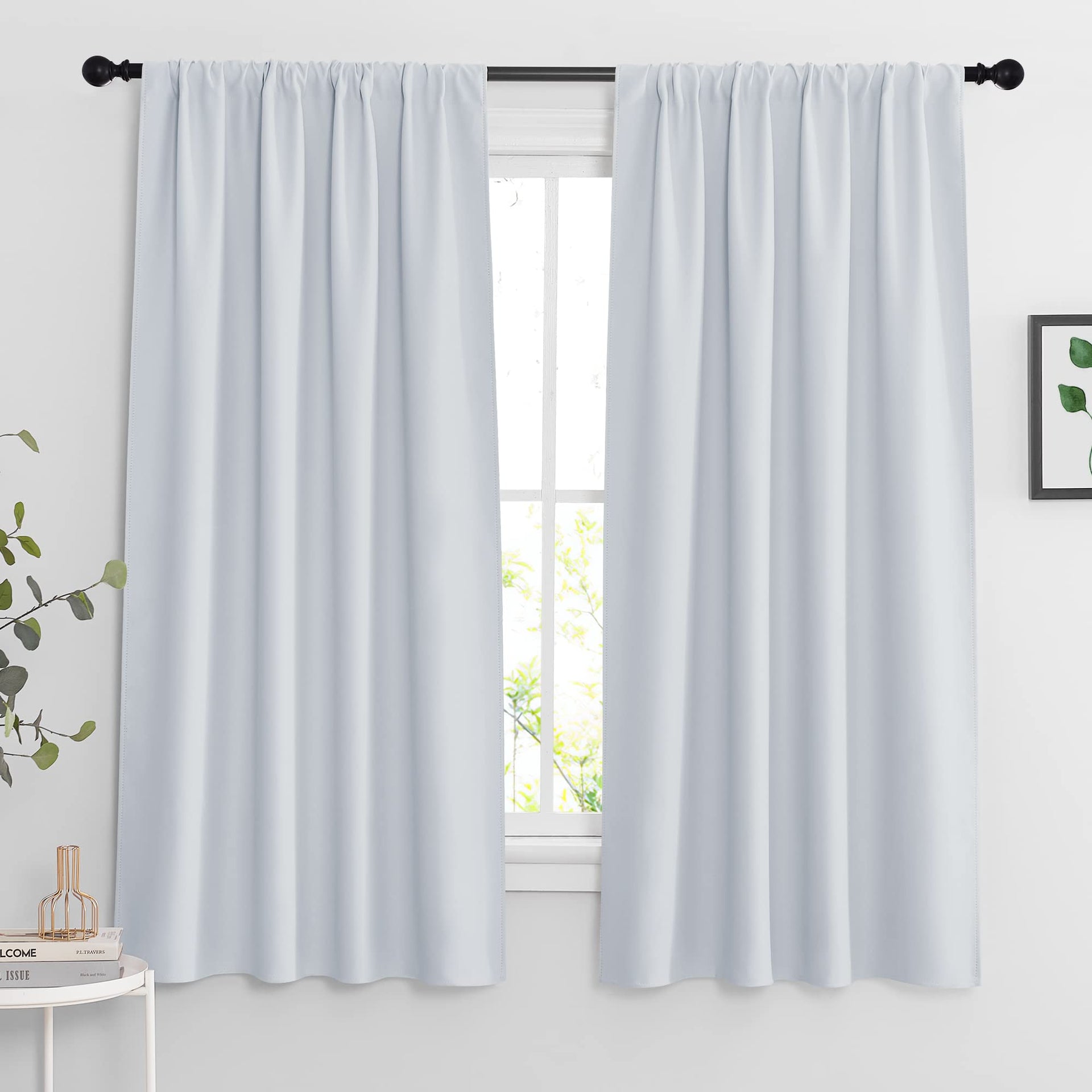 Extra Wide Curtains for Bedroom Living Dining Room 63 inches Long (2 Count)